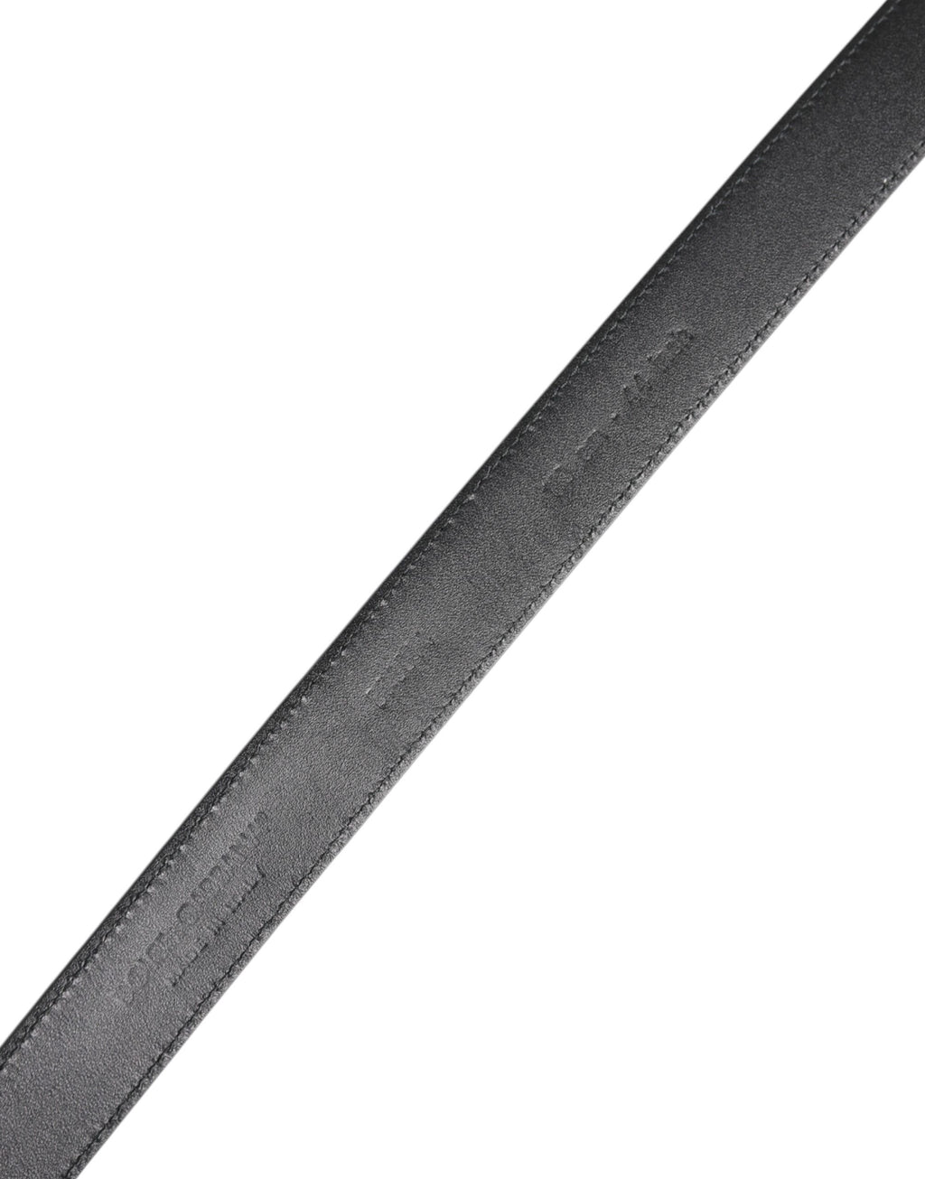 Black Calf Leather Classic Metal Buckle Belt