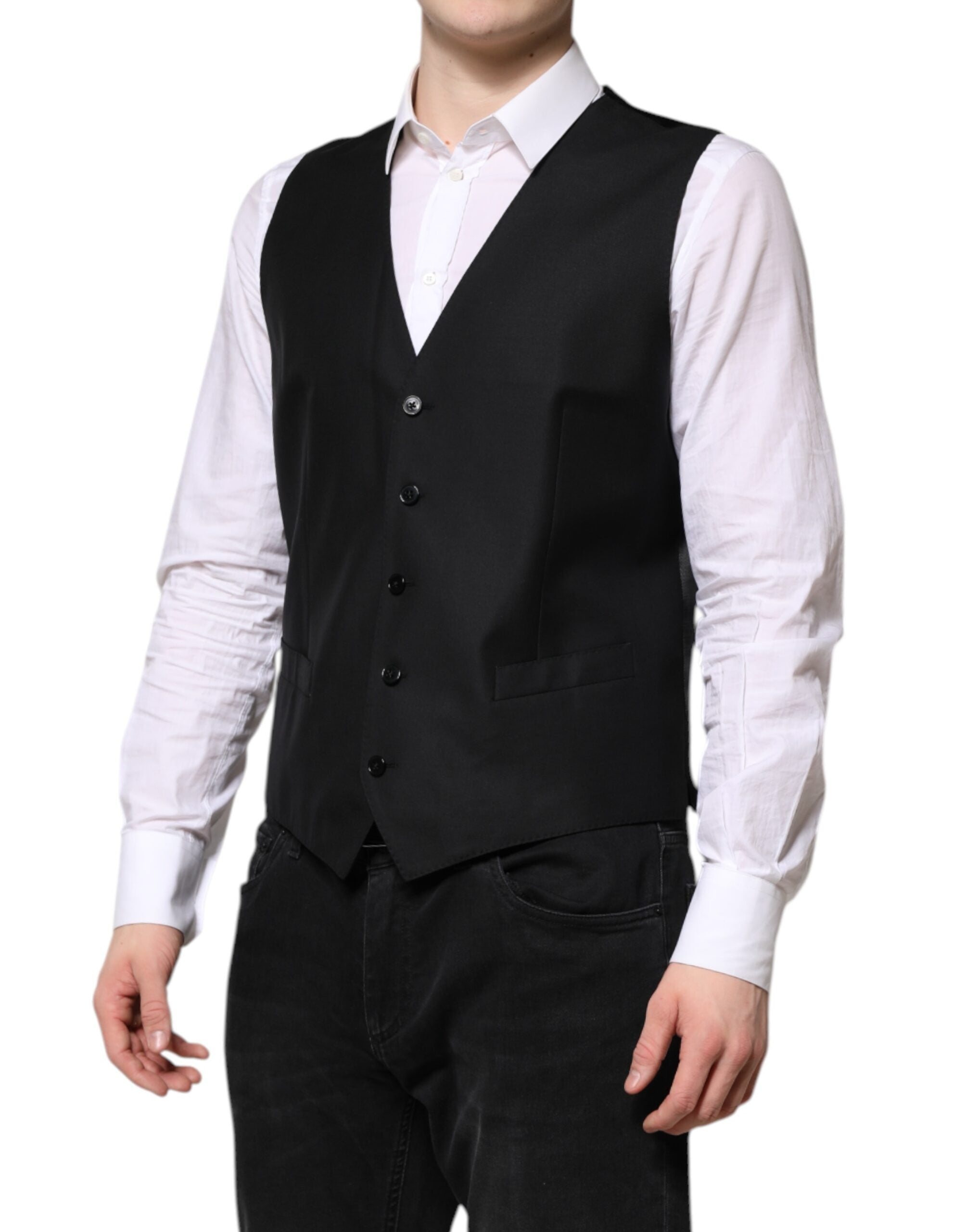 Black Single Breasted Suit 2 Piece Jacket
