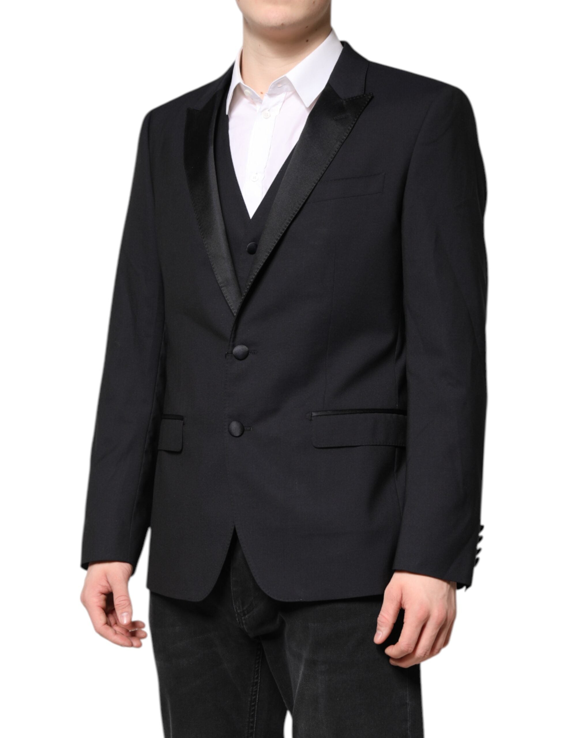 Dark Blue MARTINI Wool Suit 2 Piece Jacket