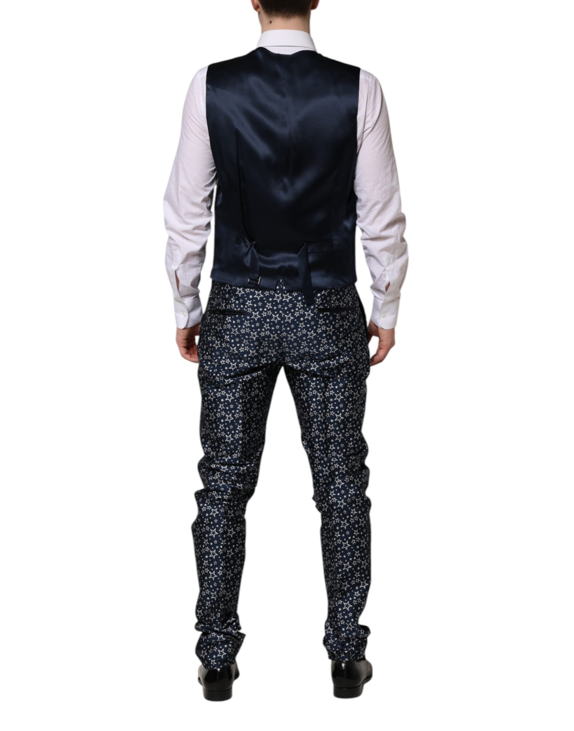 Blue MARTINI Star Jacquard 3 Piece Suit