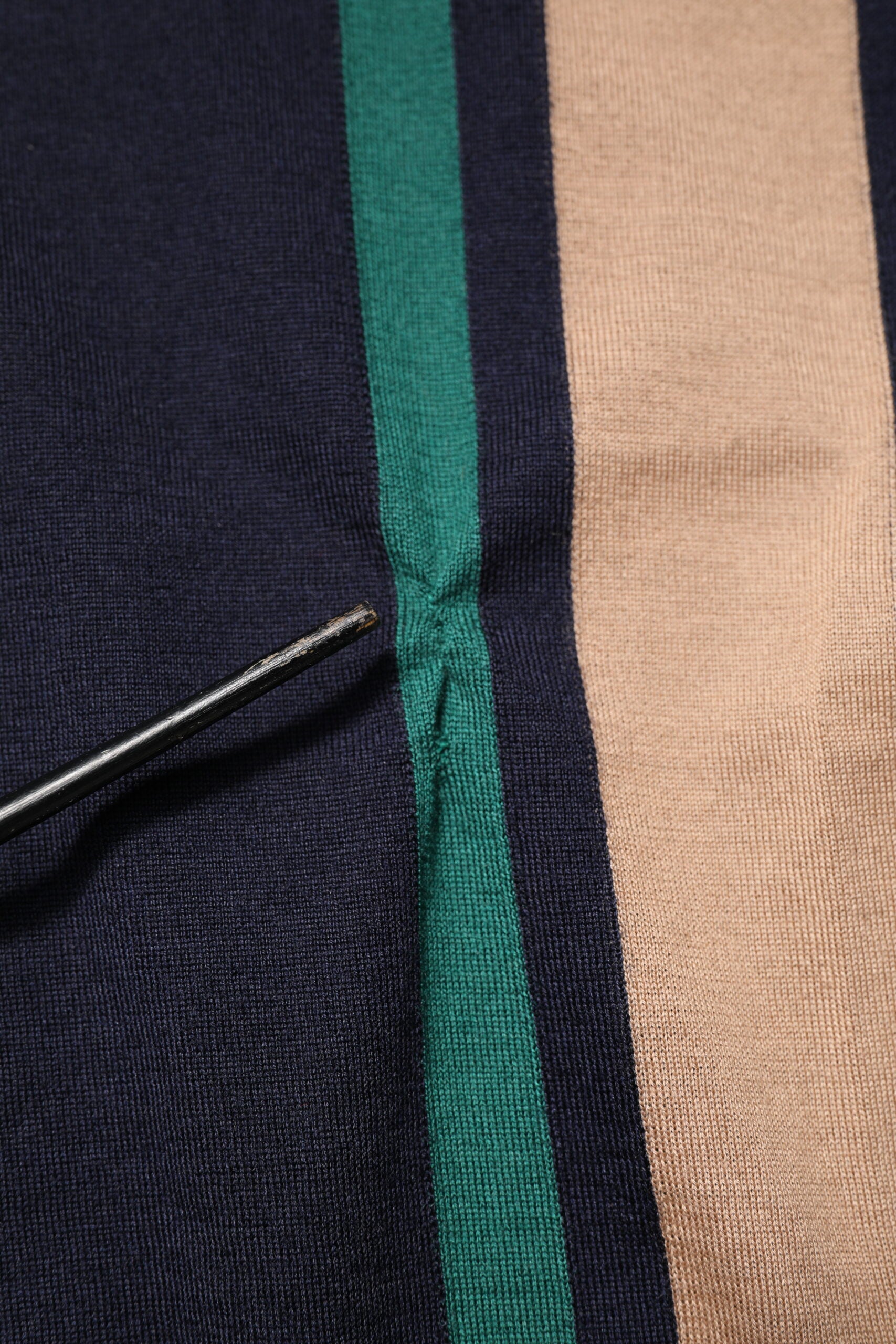 Multicolor Stripes Crew Neck Pullover Sweater