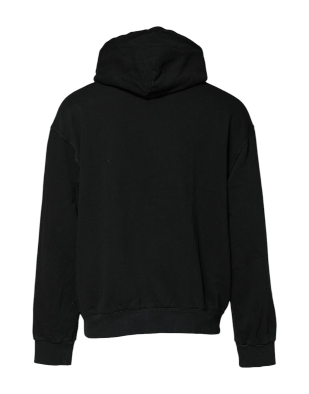 Black Logo Full Zip Hooded Men Sweatshirt Sweater