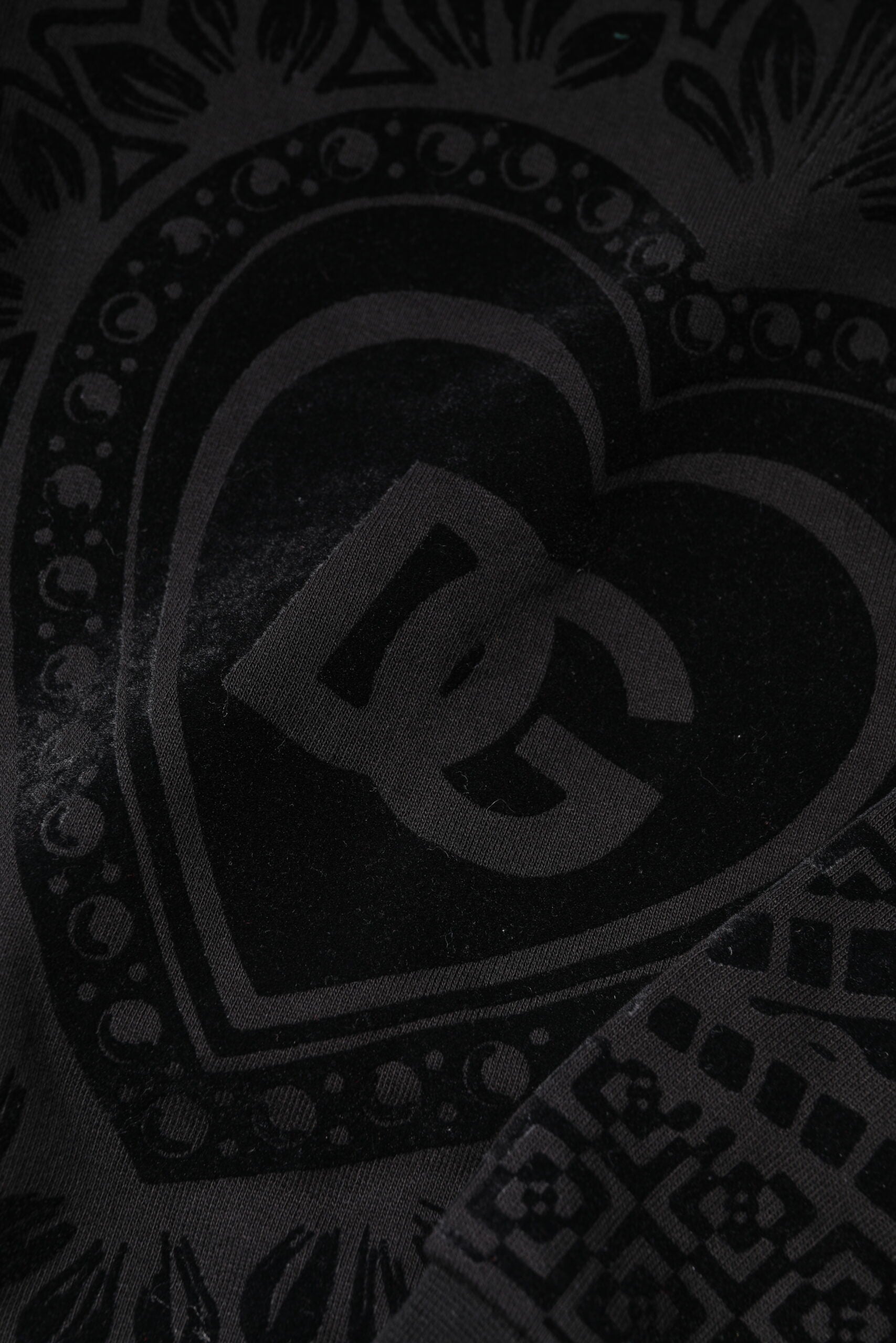 Black Printed Crew Neck Sweatshirt Sweater