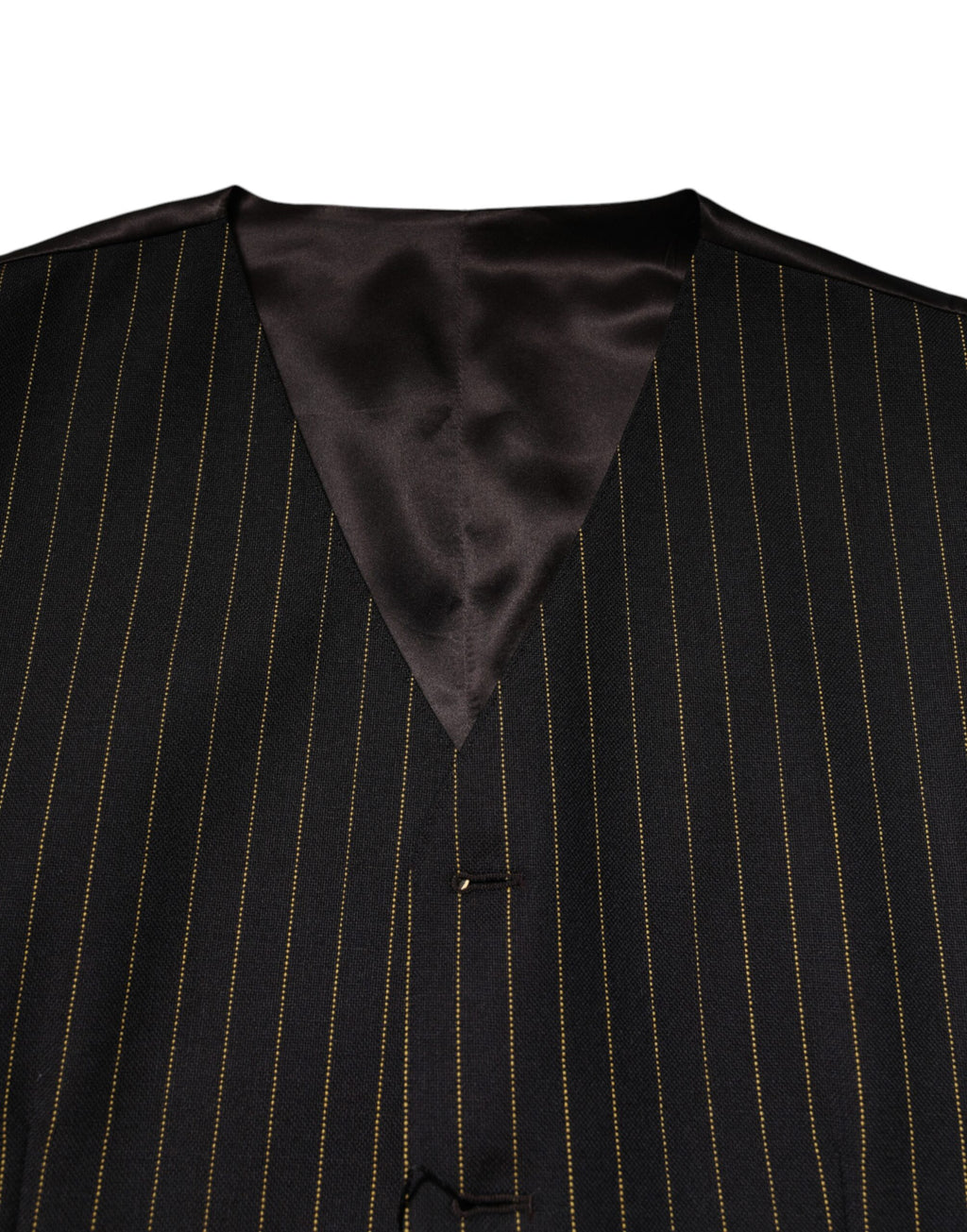 Black Stripes Wool Formal Men Waistcoat Vest