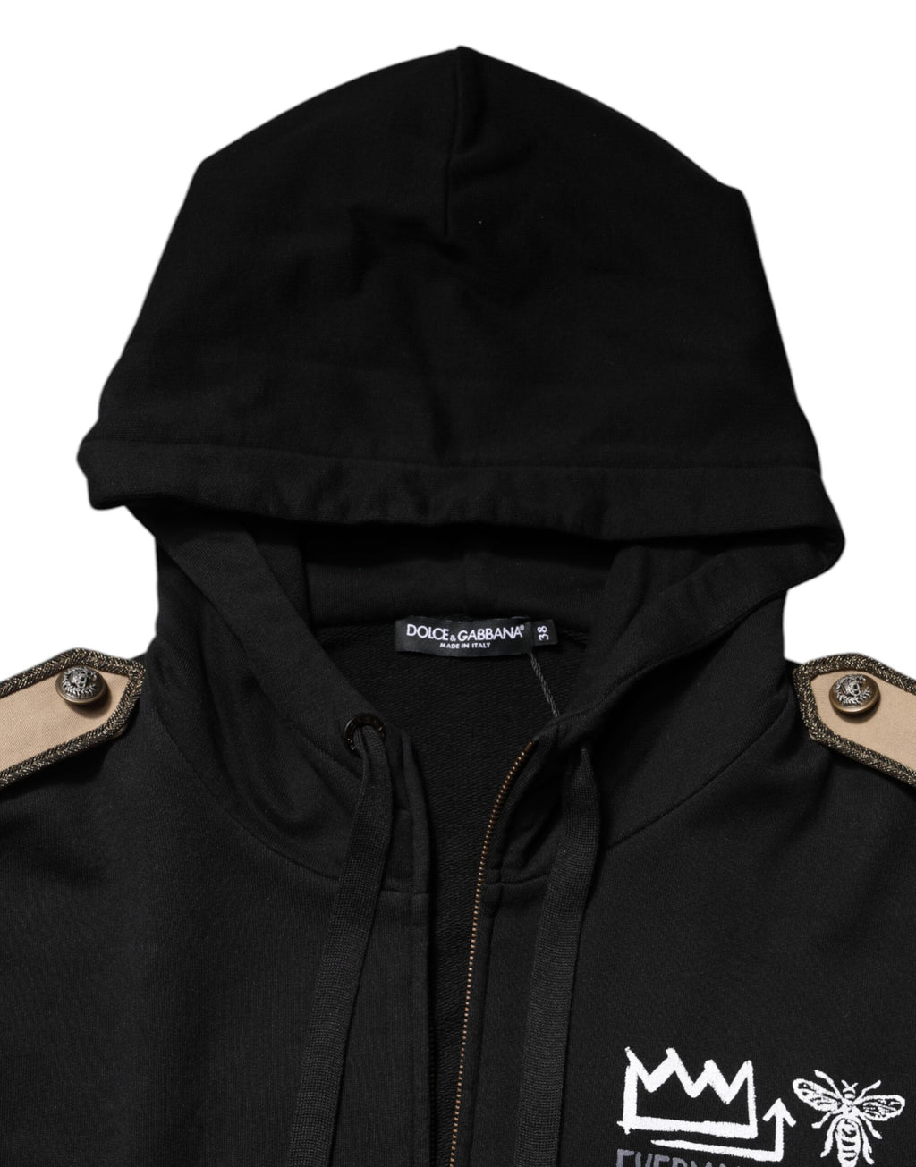 Black Logo Hooded Full Zip Sweatshirt Jacket