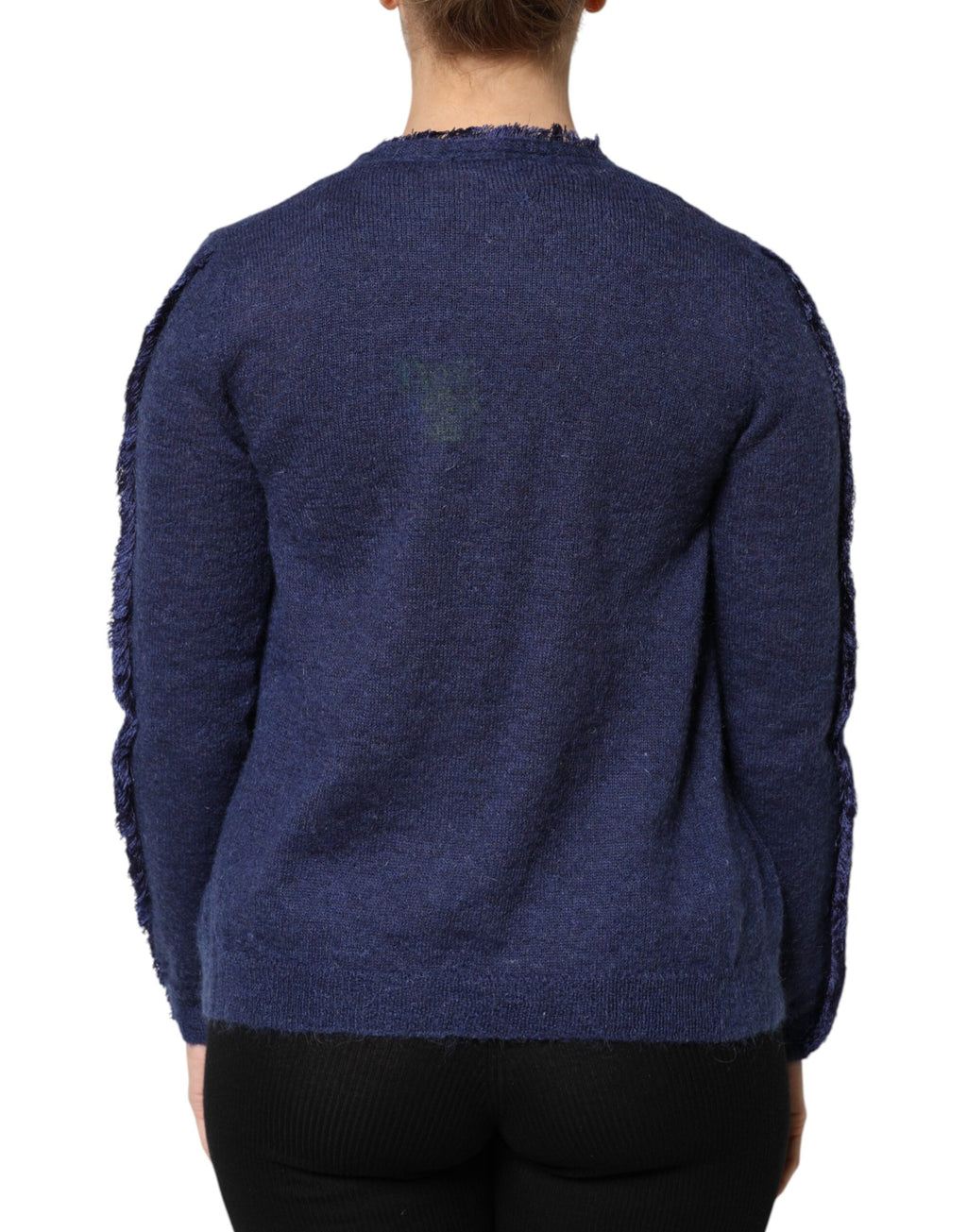 Dark Blue Long Sleeves Overcoat Cardigan Sweater