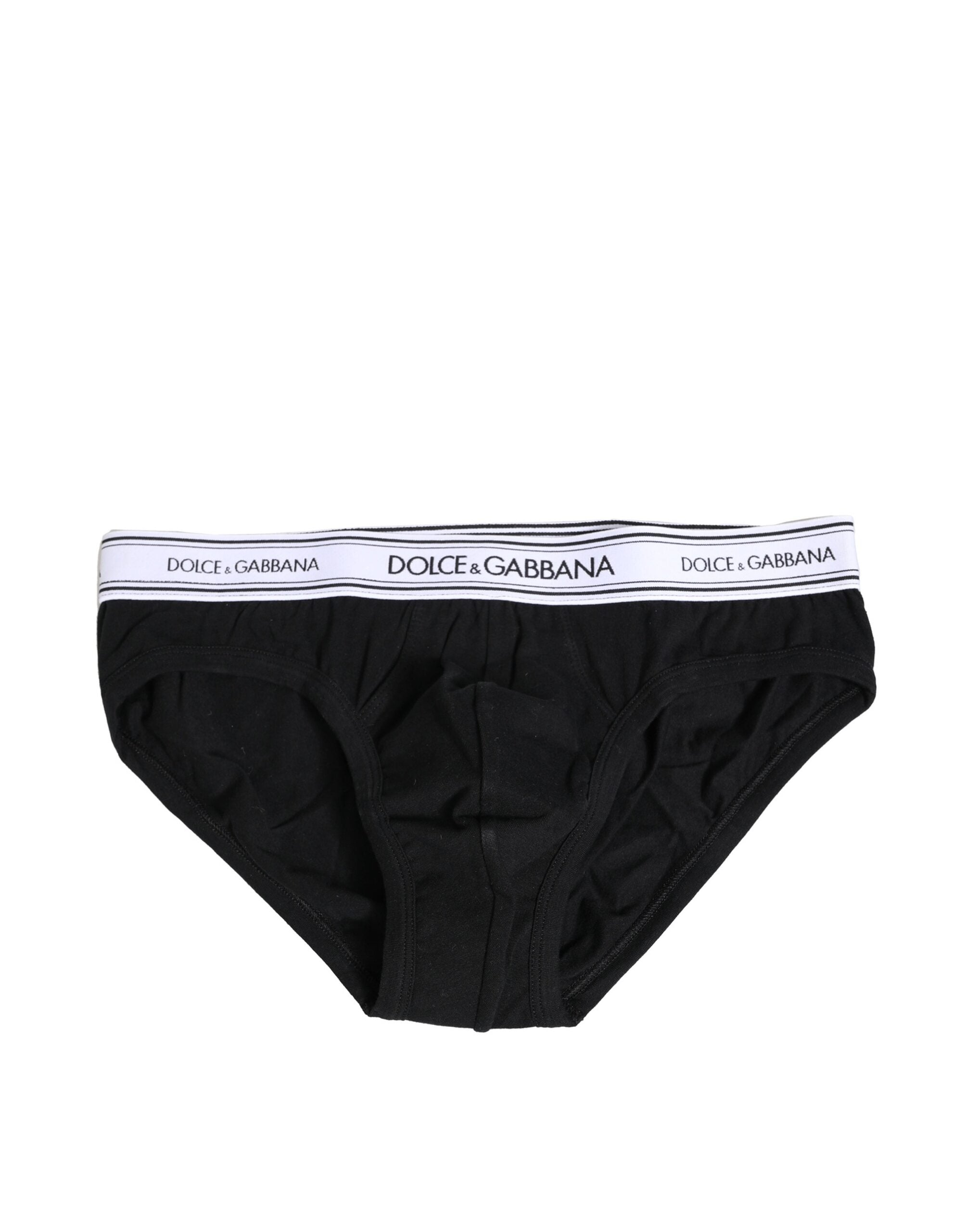 Black Cotton Stretch Regular Brief Underwear