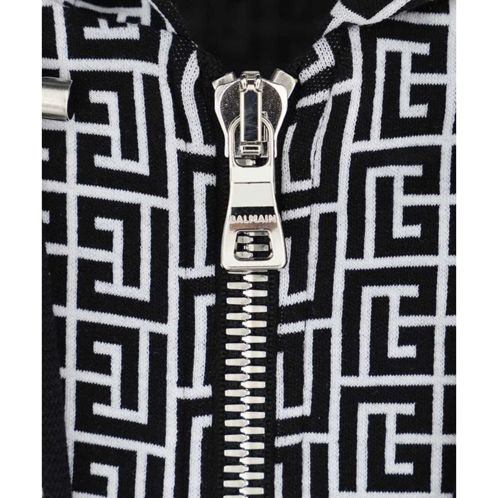 Balmain Black Cotton Sweatshirt