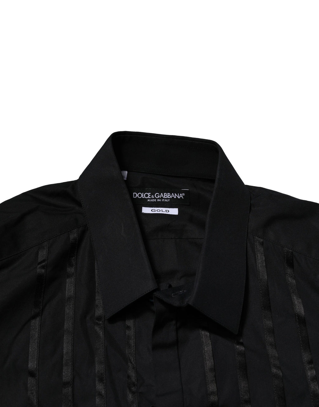 Black Cotton GOLD Mens Dress Formal Shirt