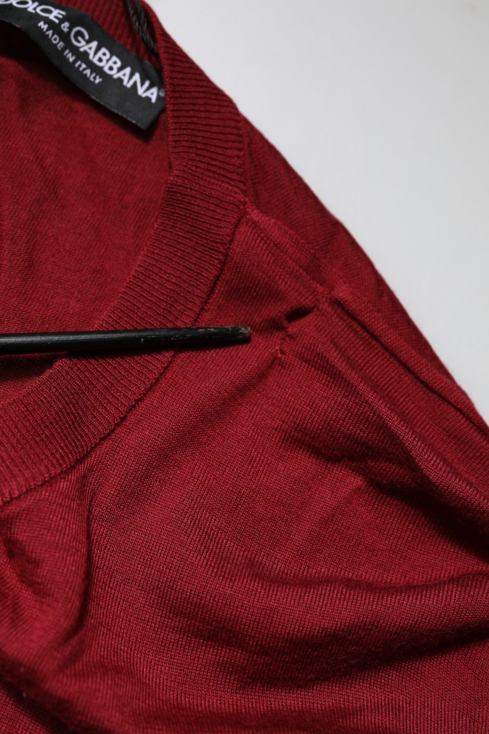 Maroon Cashmere Crew Neck Sweatshirt Sweater