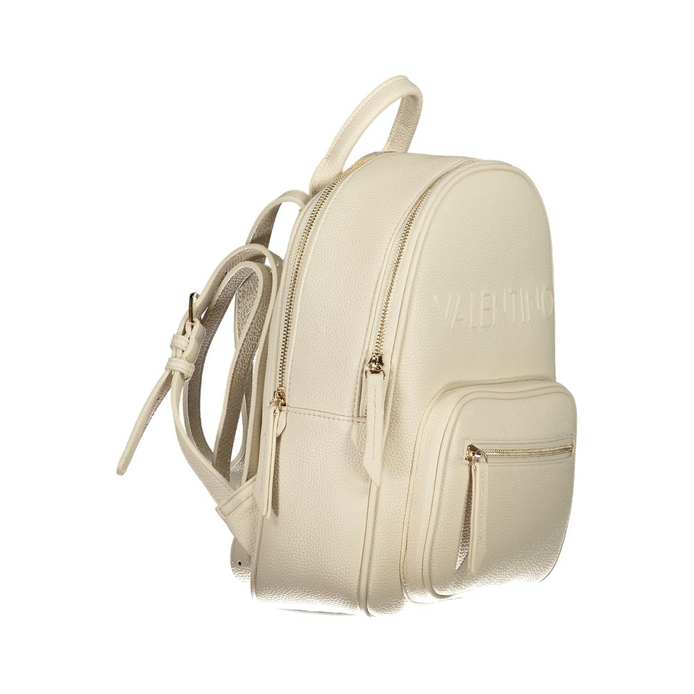 Beige Polyethylene Backpack