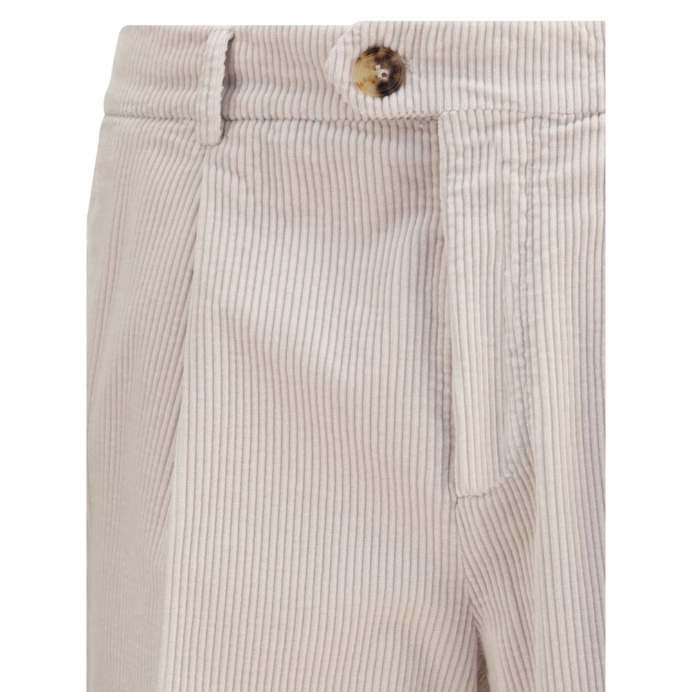 Brunello Cucinelli Gray Cotton Casual Pants