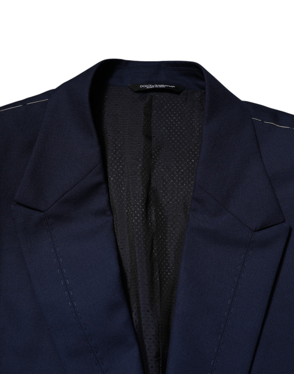Blue Wool Single Breasted Suit Coat Blazer