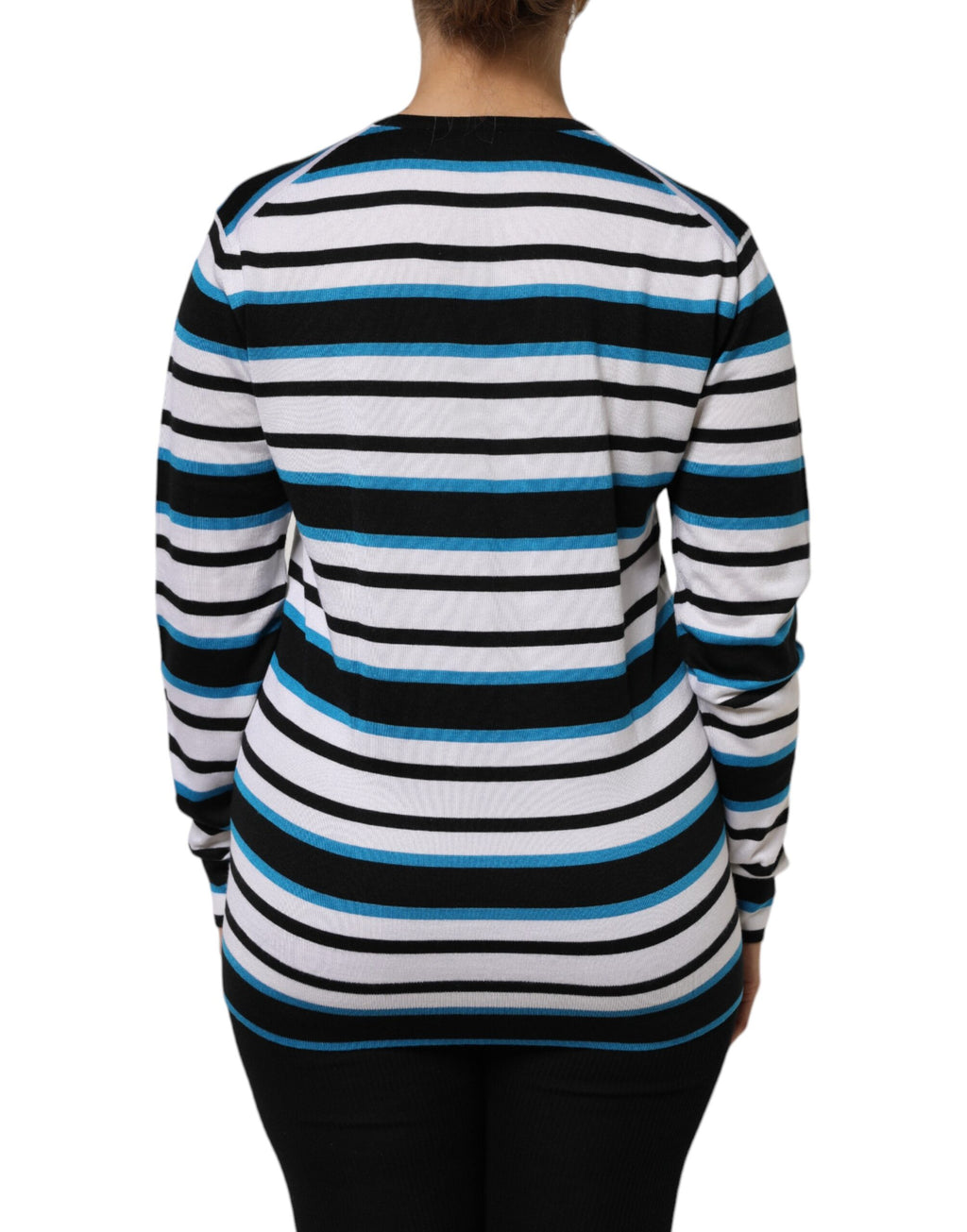 Multicolor Stripes Long Sleeves V-neck Top