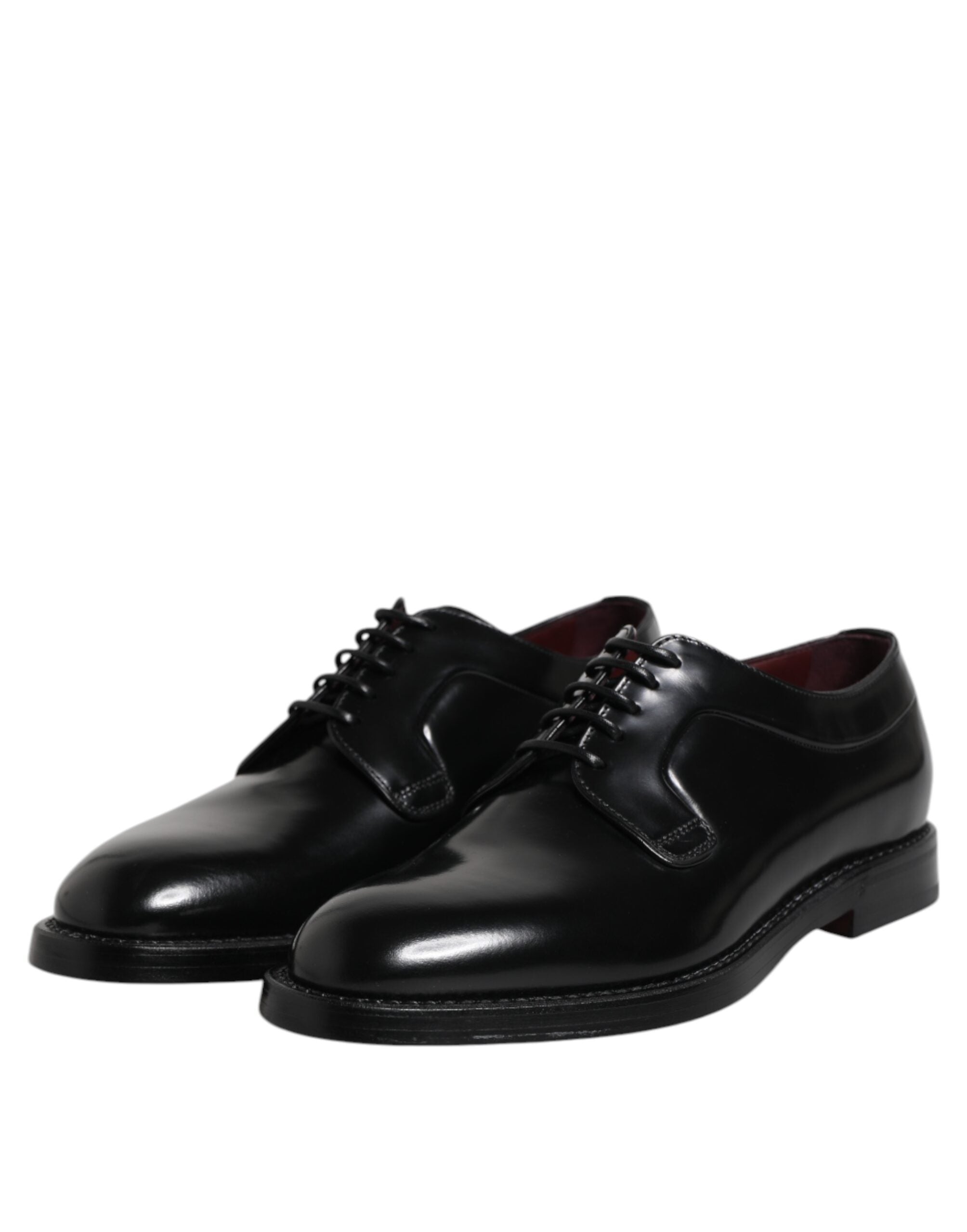 Dolce & Gabbana Black Leather Lace Up Derby Dress Formal Shoes