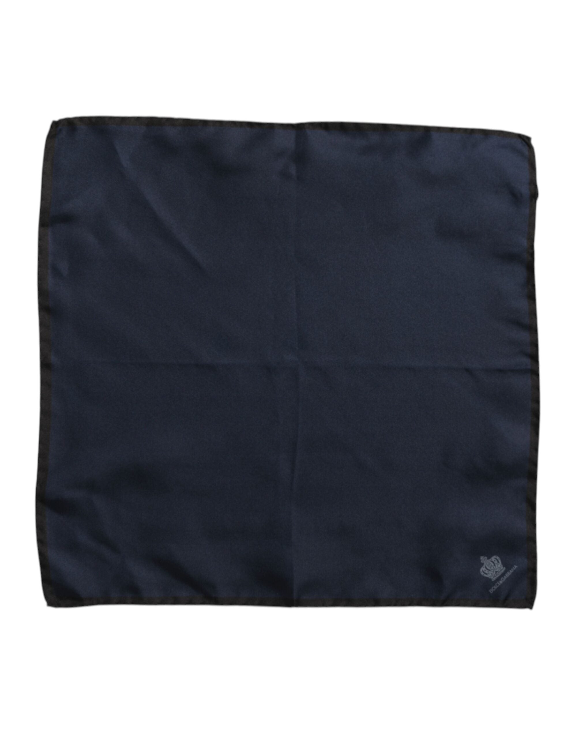 Blue DG Crown Silk Square Men Foulard Scarf