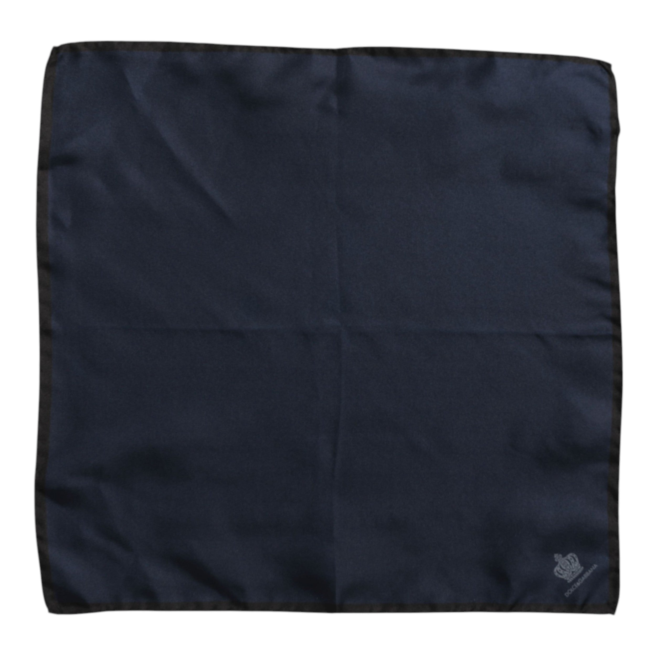 Blue DG Crown Silk Square Men Foulard Scarf