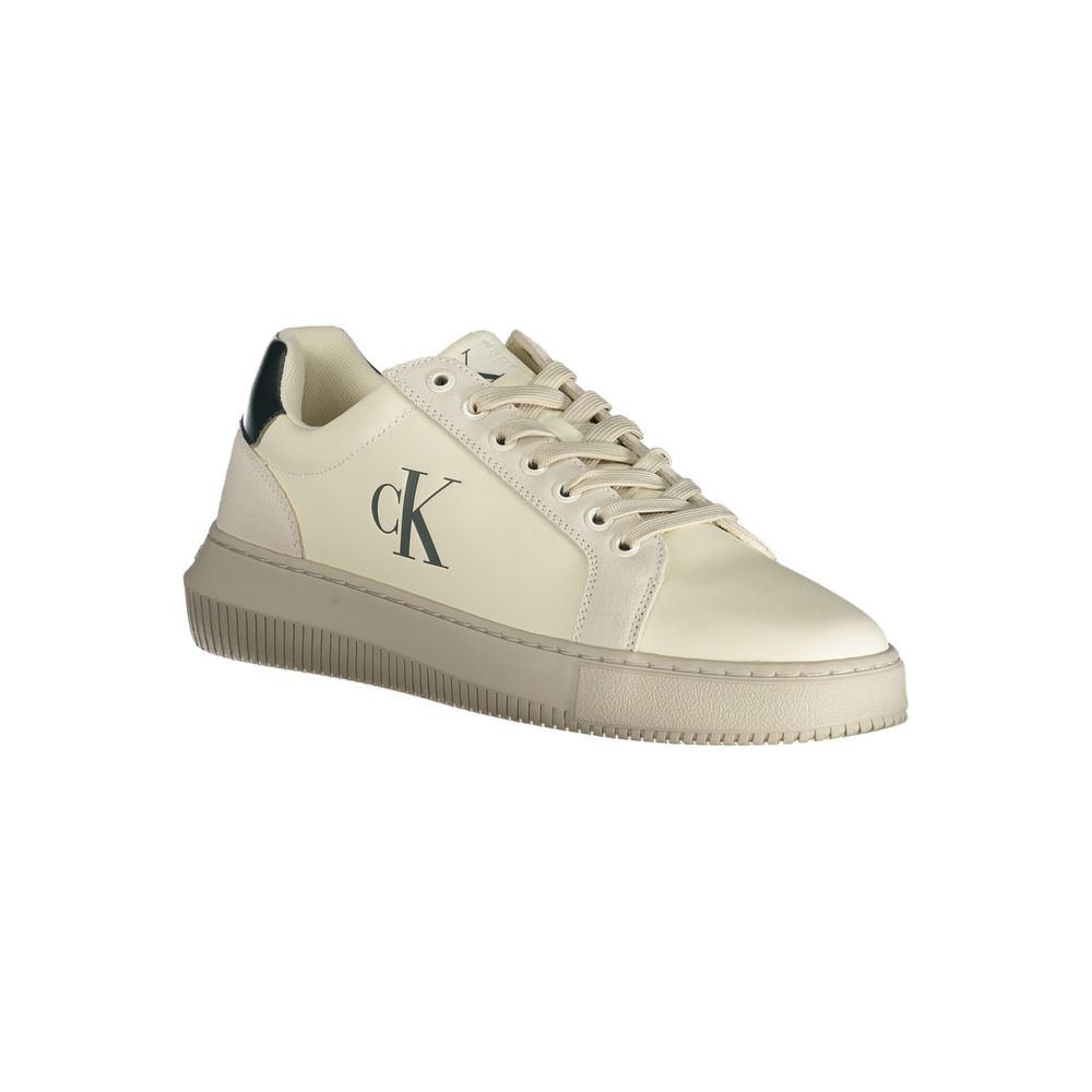 Calvin Klein White Polyurethane Men's Sneaker