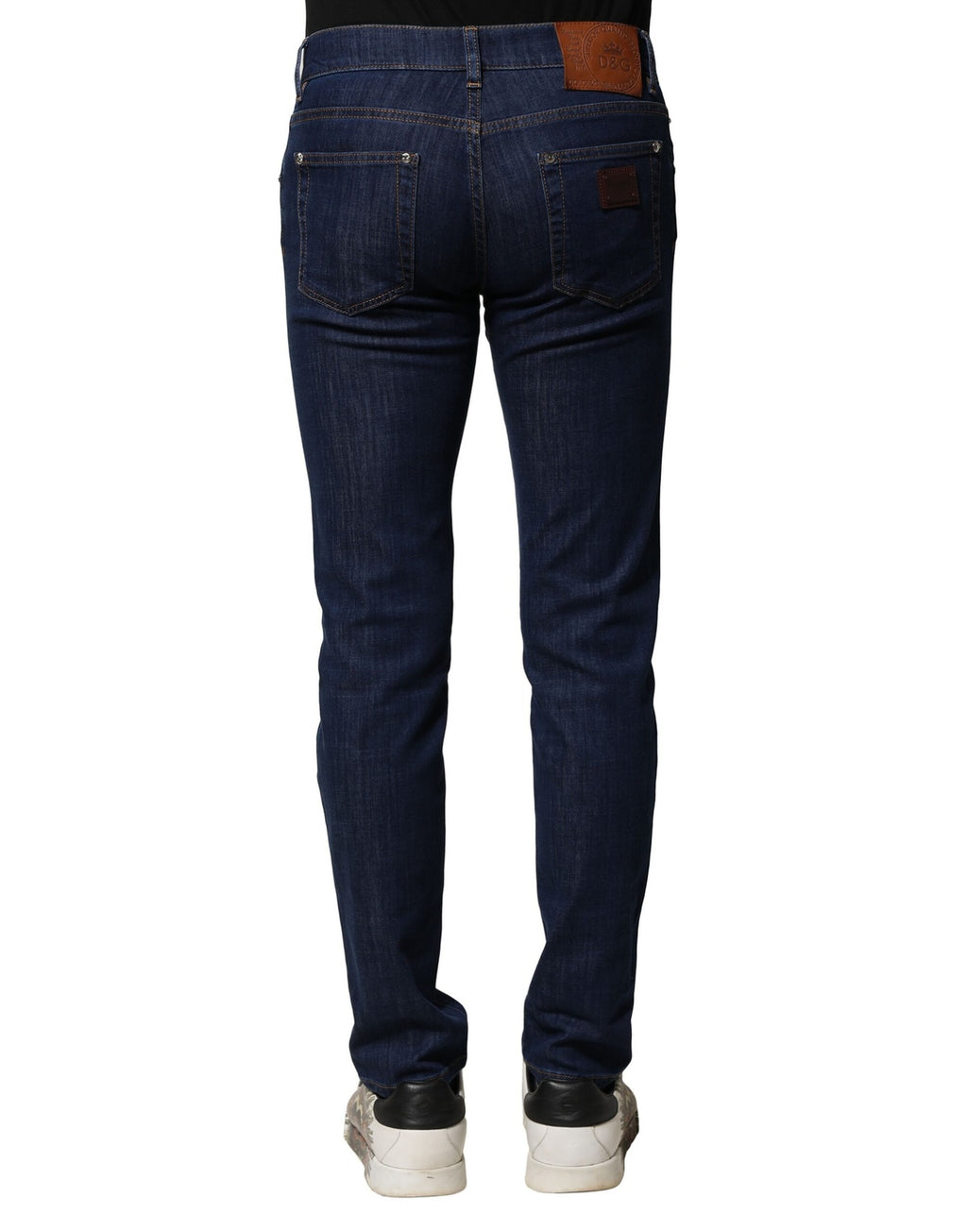 Blue Cotton Stretch Skinny Men Denim Jeans