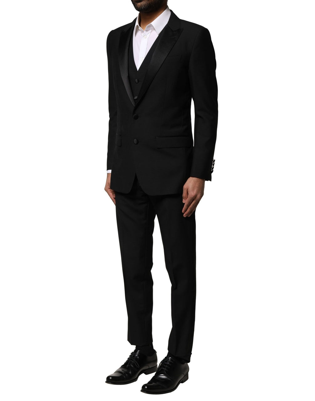 Black Wool 3 Piece Single Breasted Suit