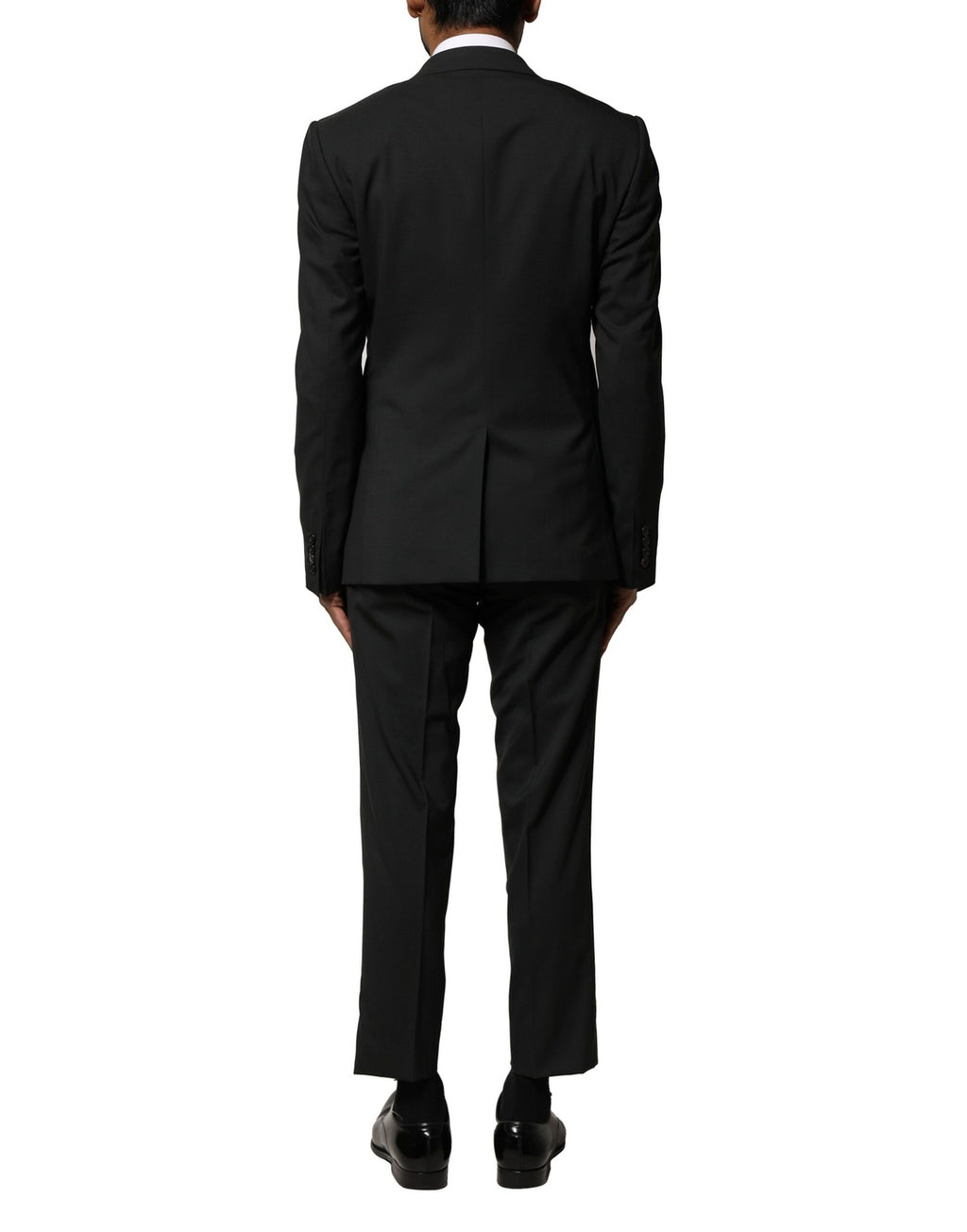 Black Wool 2 Piece Single Breasted Suit