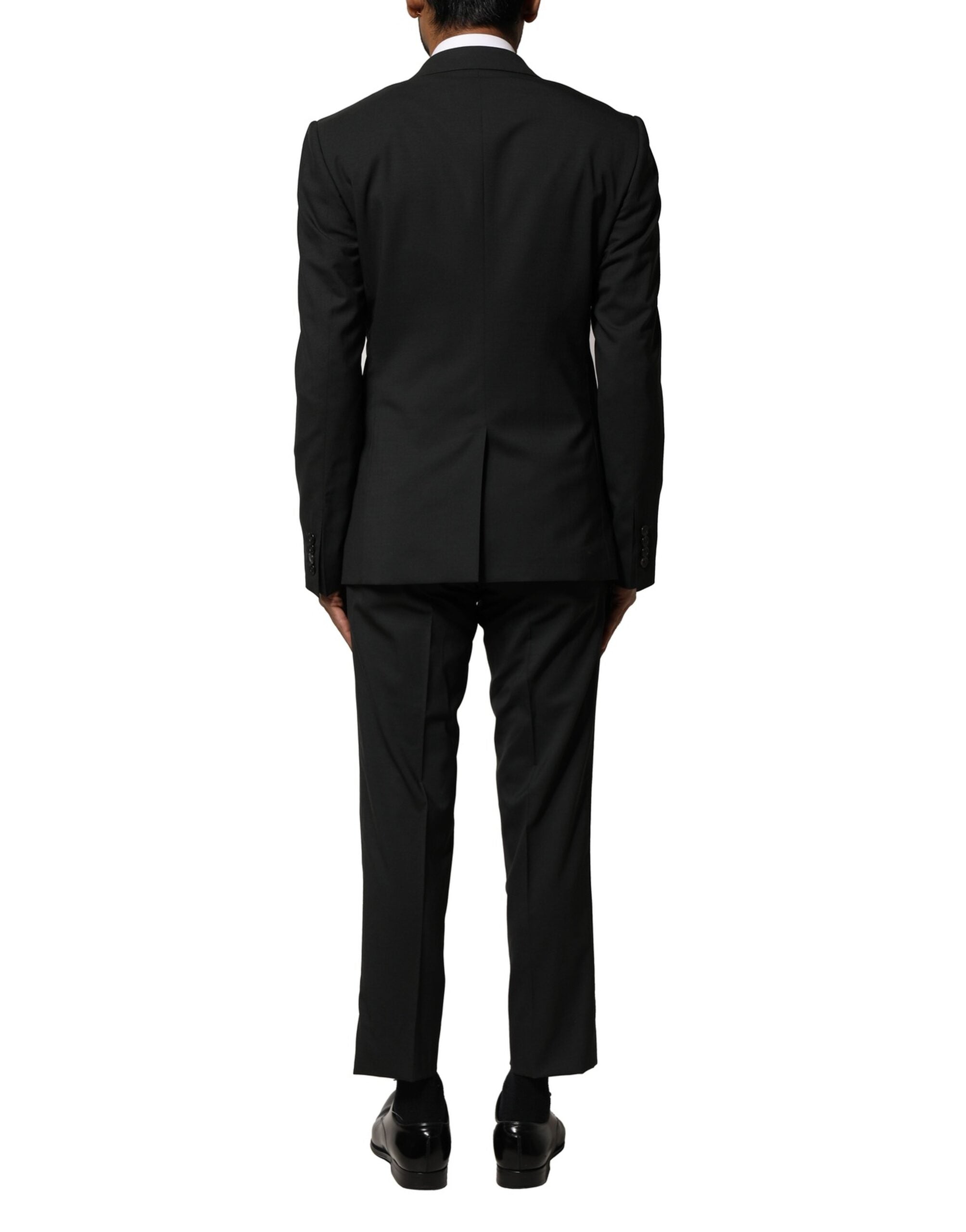 Black Wool 2 Piece Single Breasted Suit