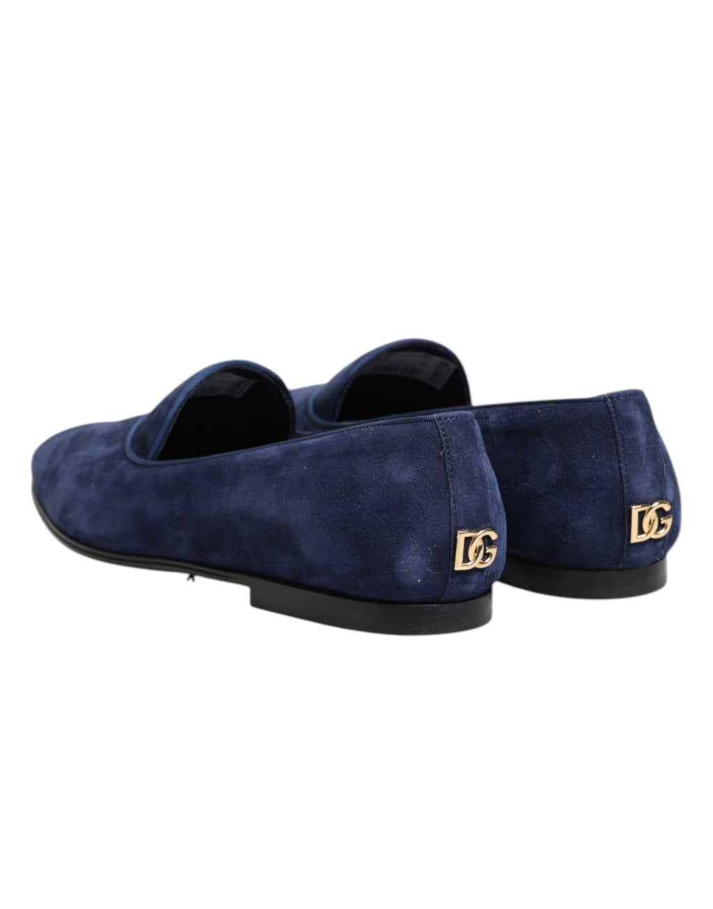 Blue Velvet DG Logo Loafers Formal Shoes