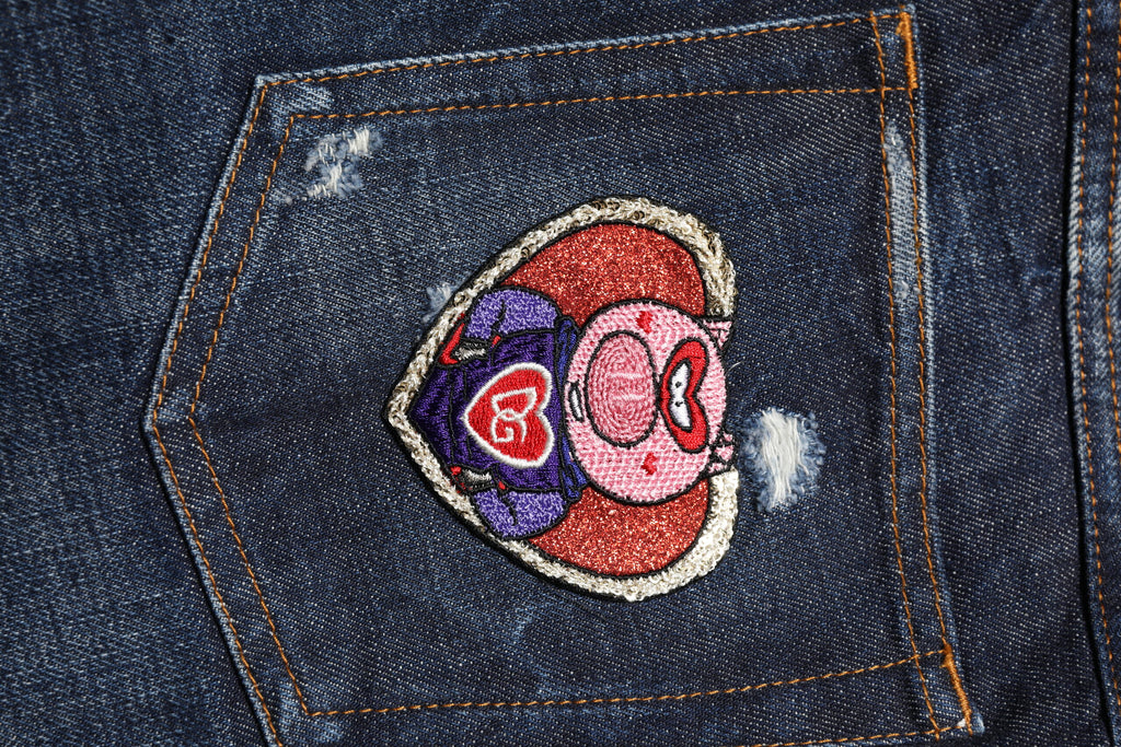 Dark Blue Tattered Skinny Denim Jeans