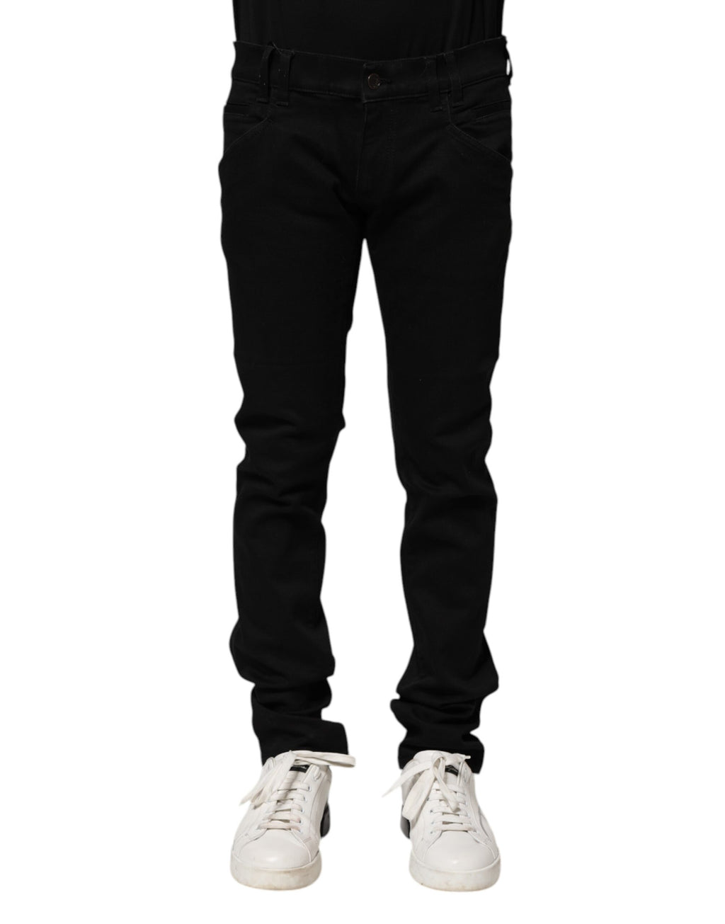 Black Cotton Skinny Men Denim Jeans