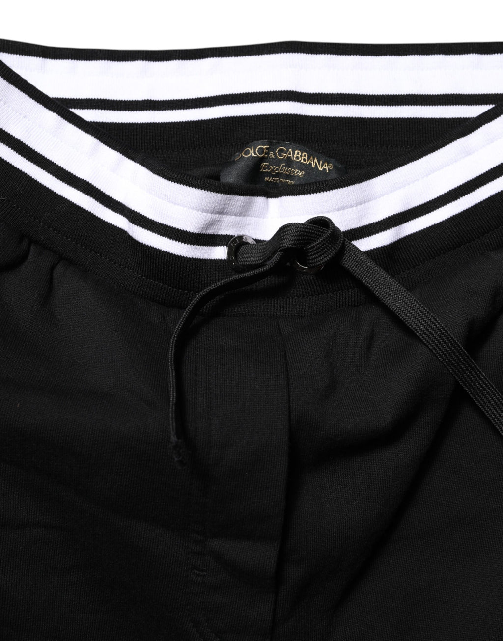 Black Cotton Mid Waist Jogger Pants