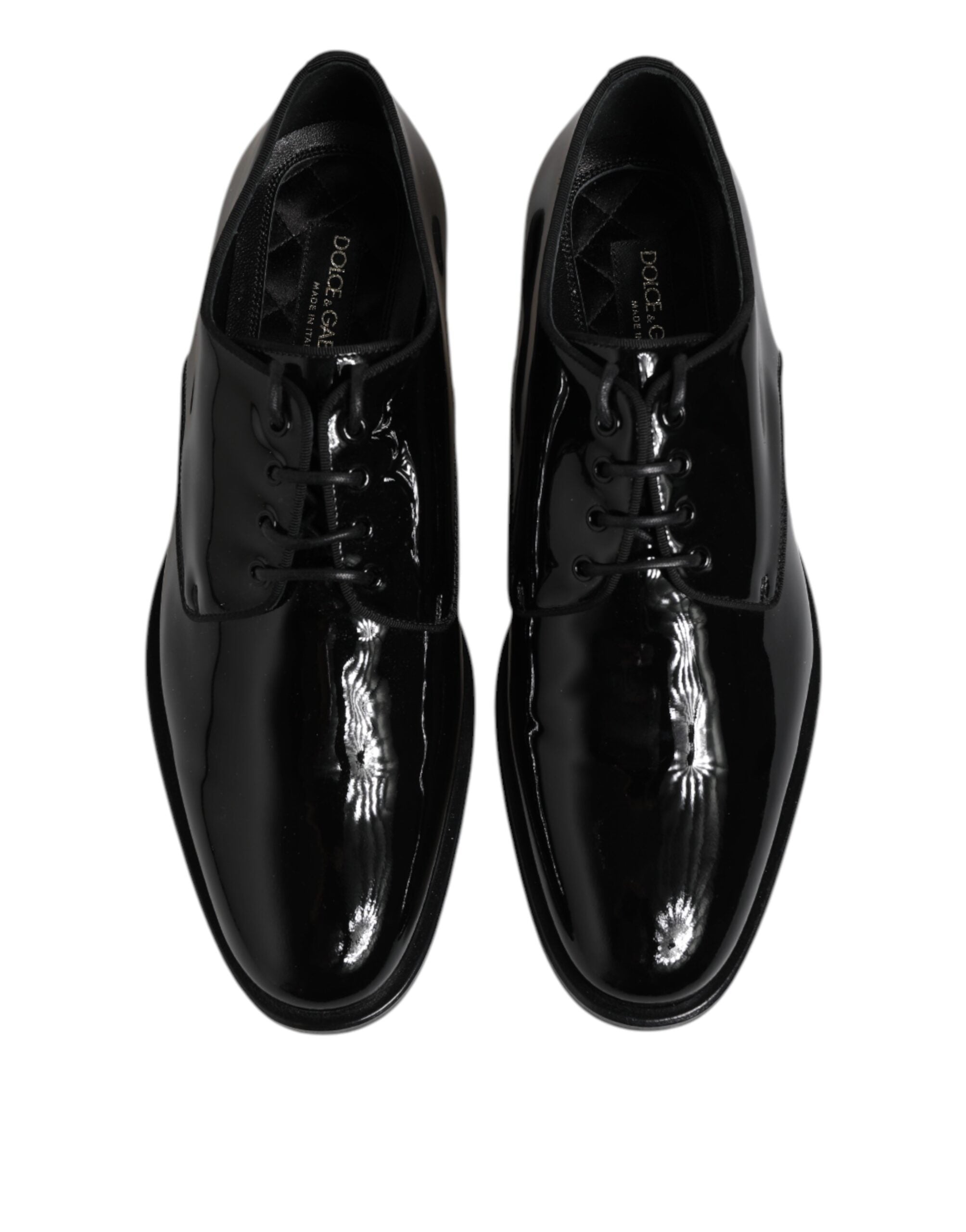 Black Patent Leather Derby Formal Dress Shoes