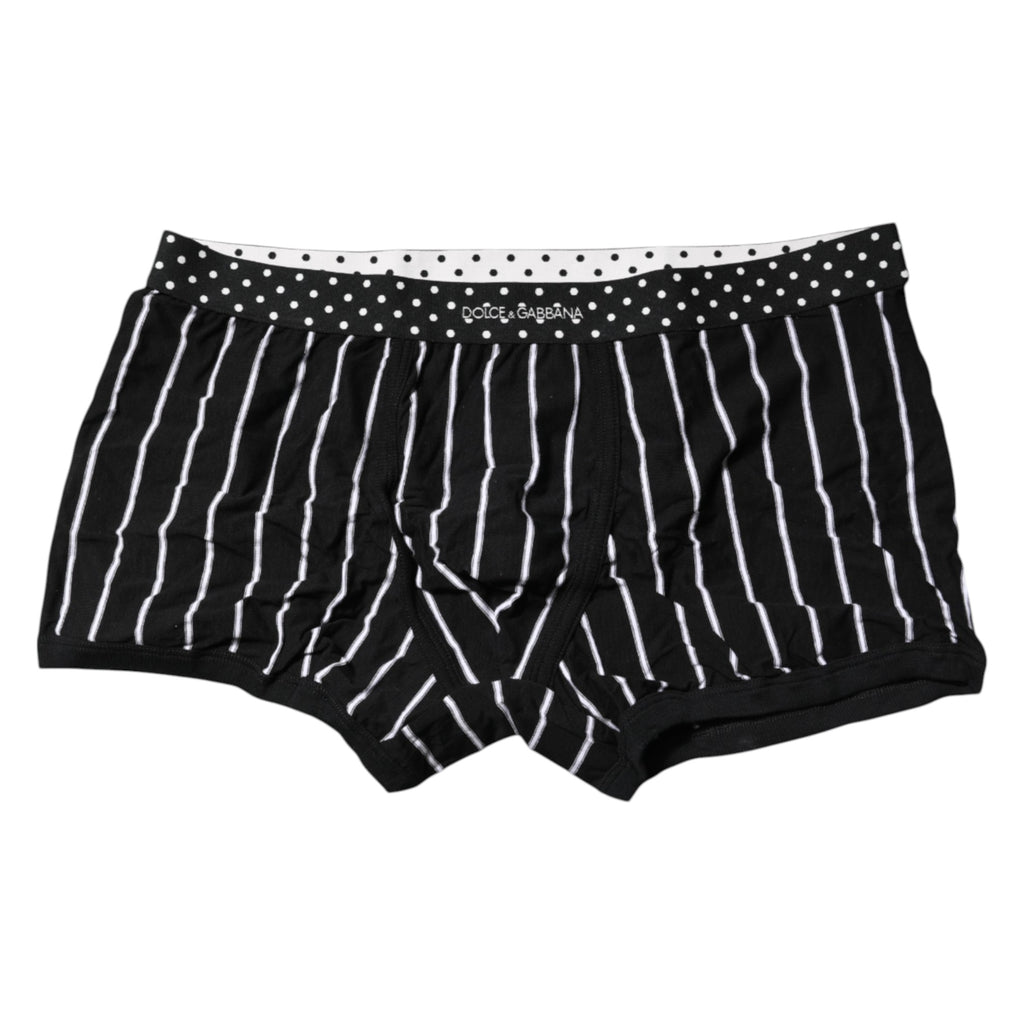 Black White Striped Regular Boxer Underwear