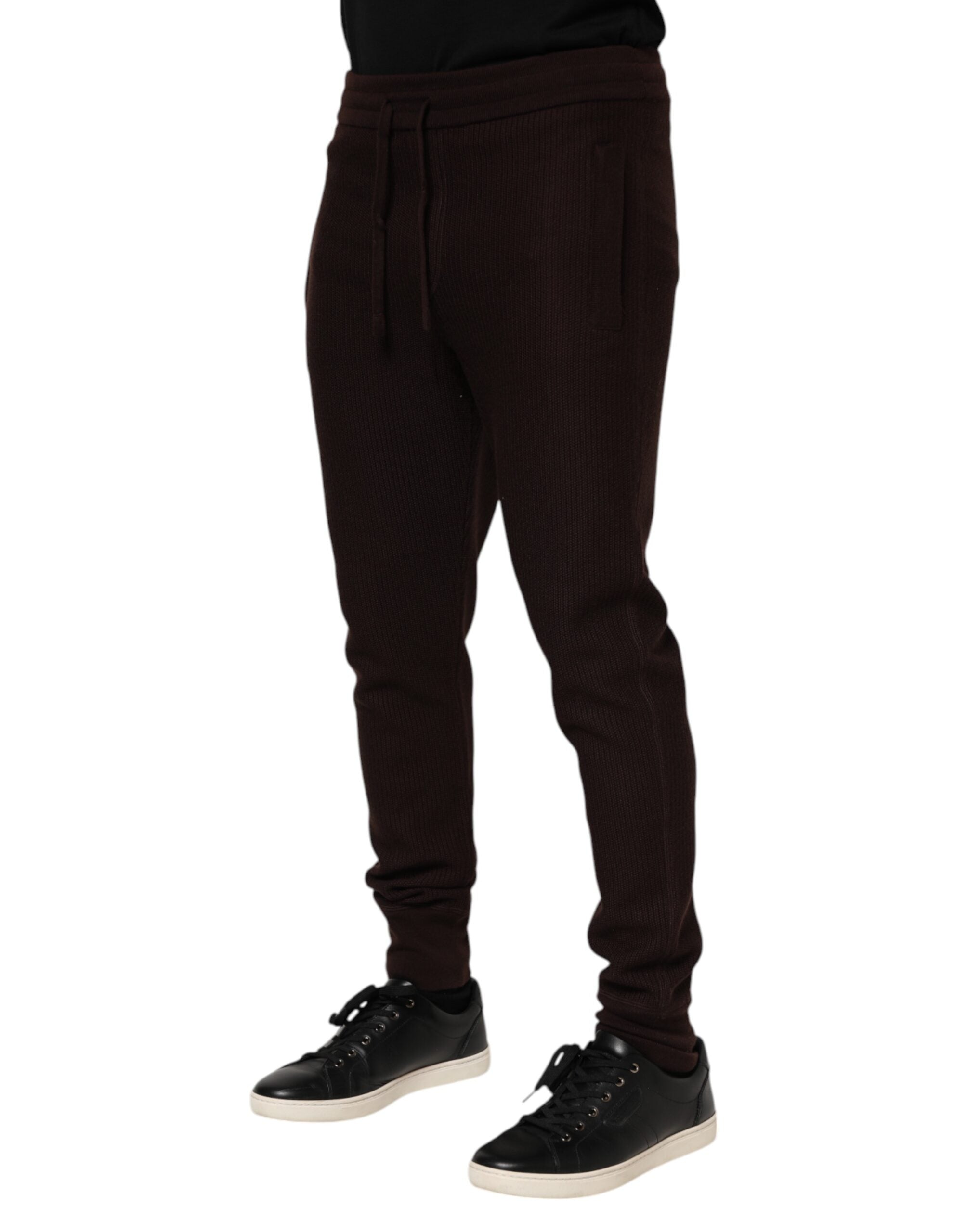 Brown Cashmere Men Jogger Sweatpants Pants