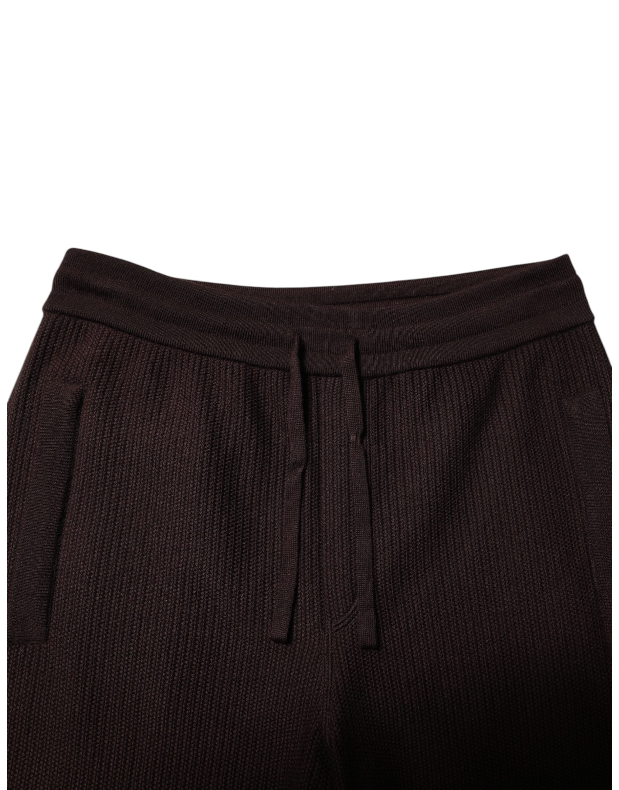 Brown Cashmere Men Jogger Sweatpants Pants