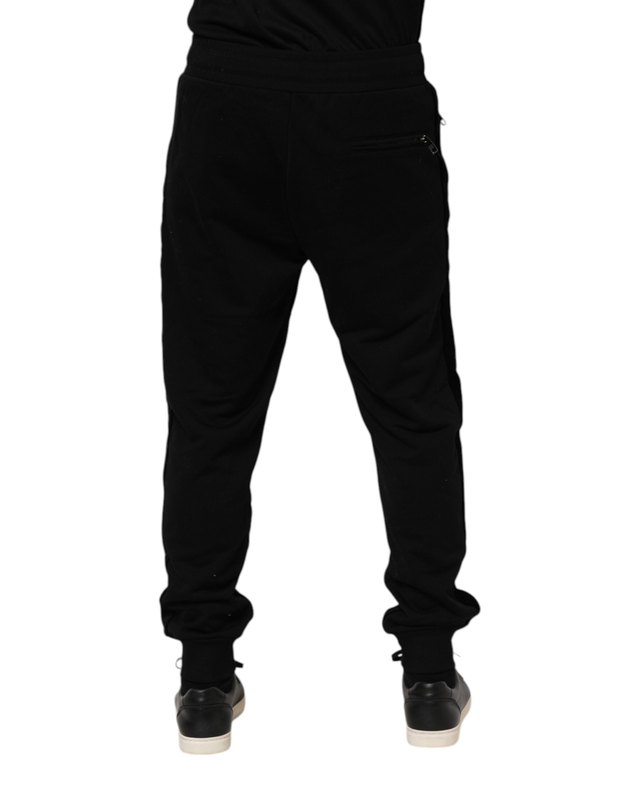 Black Cotton Men Jogger Sweatpants Pants