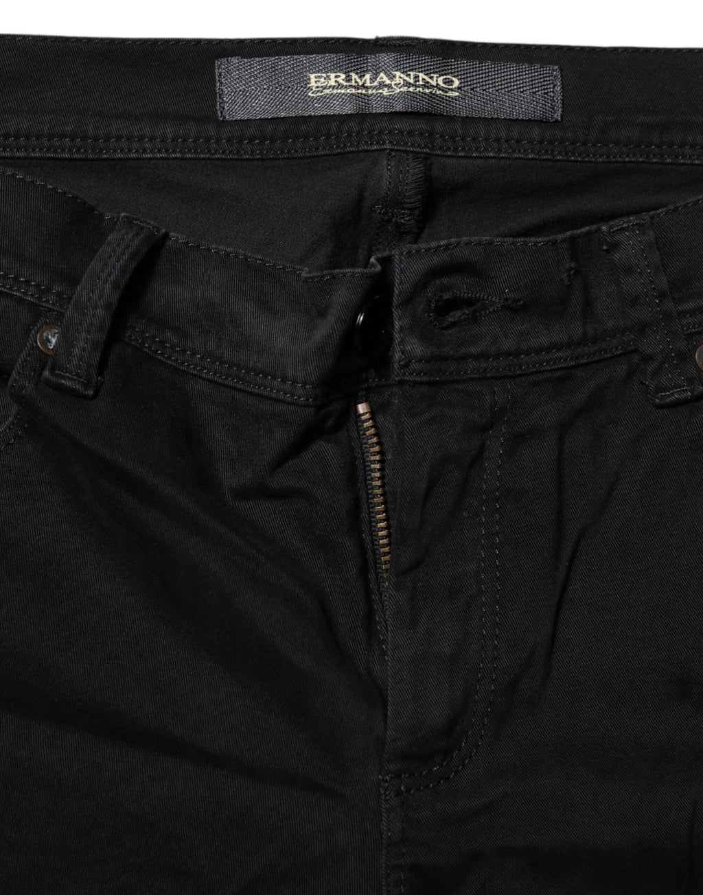 Black Cotton Stretch Flared Bootcut Denim Jeans