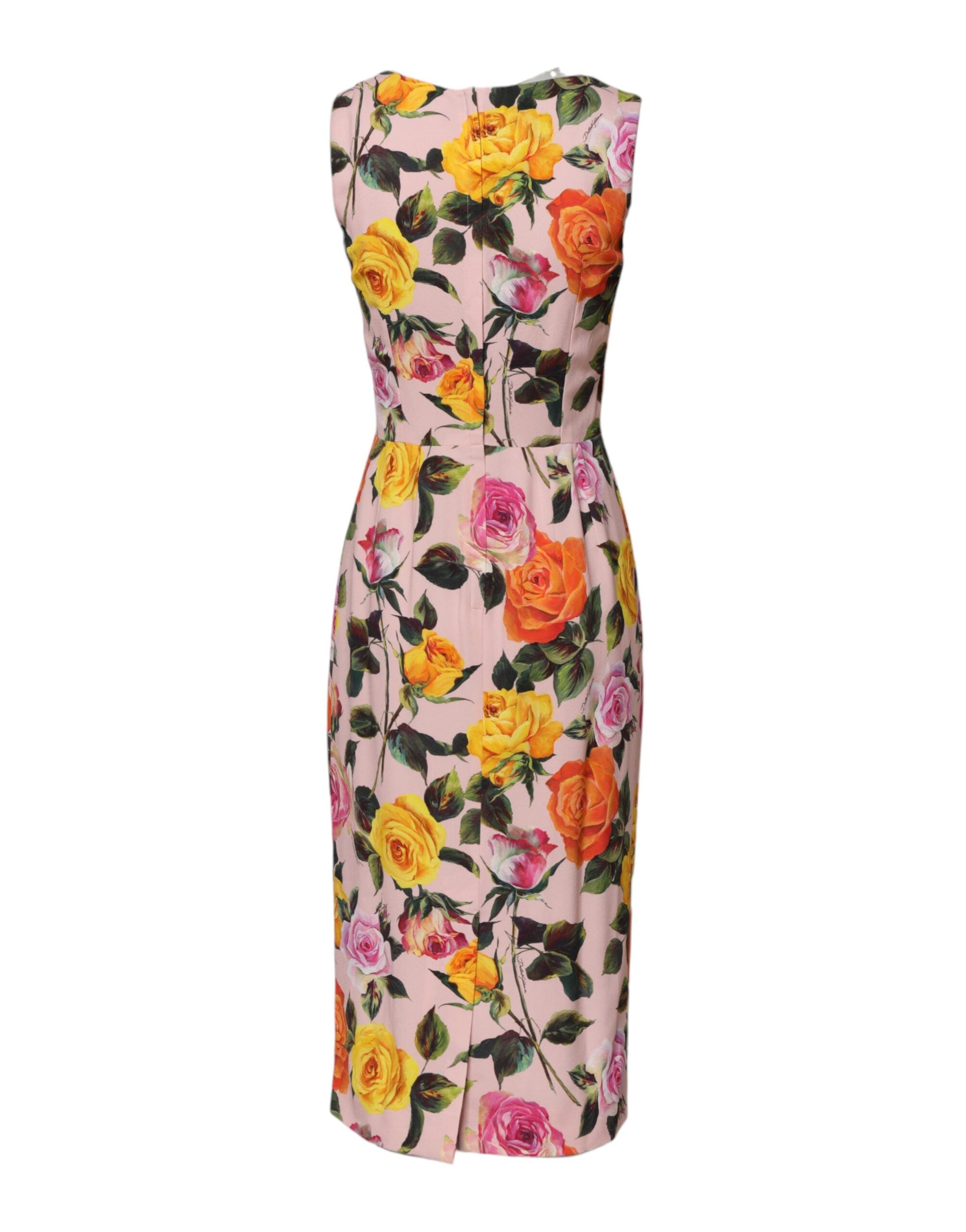 Multicolor Floral Knee Length Sheath Dress