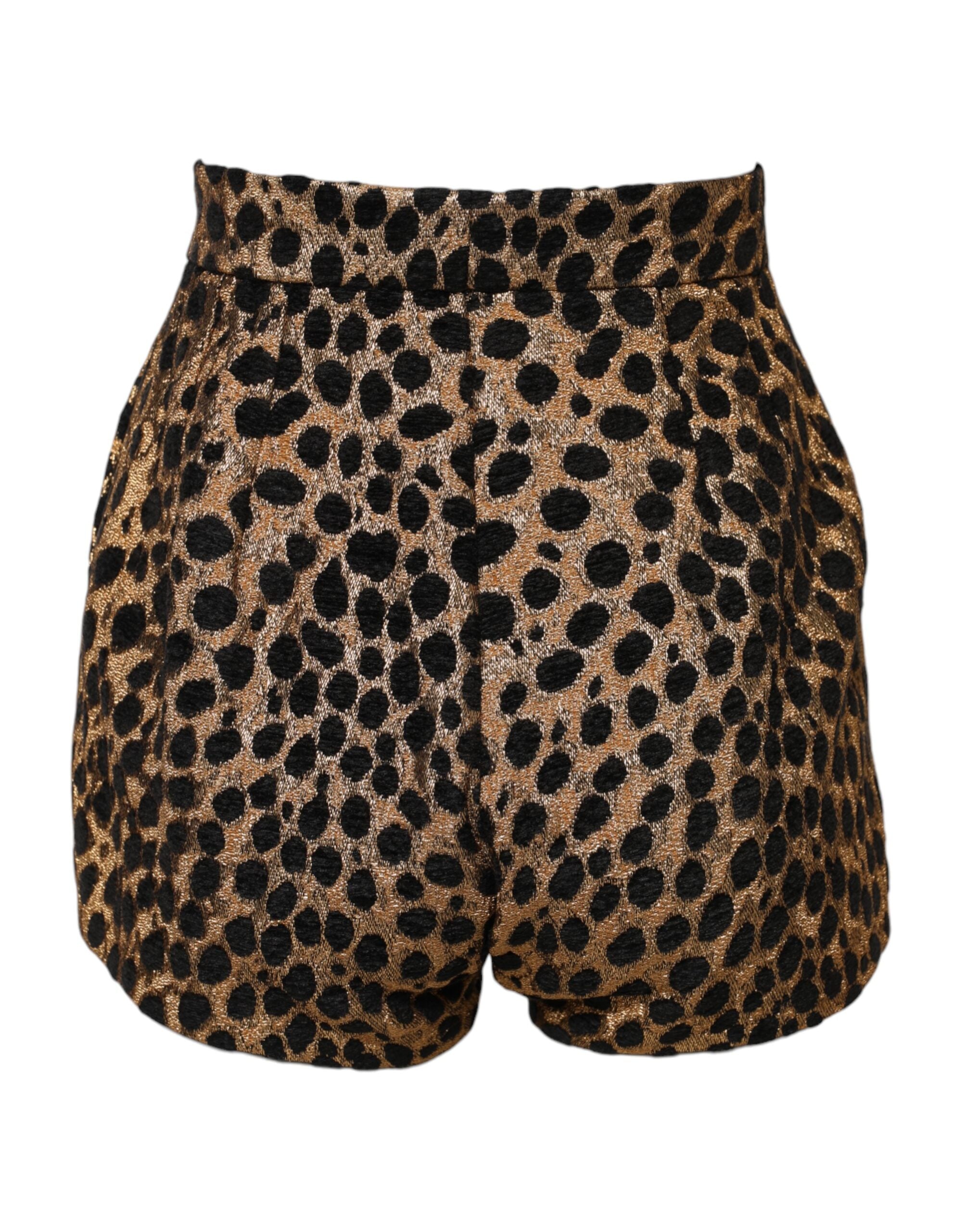 Brown Leopard High Waisted Hot Pants Shorts