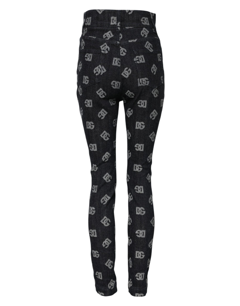 Black DG Logo High Waist Skinny Denim Jeans