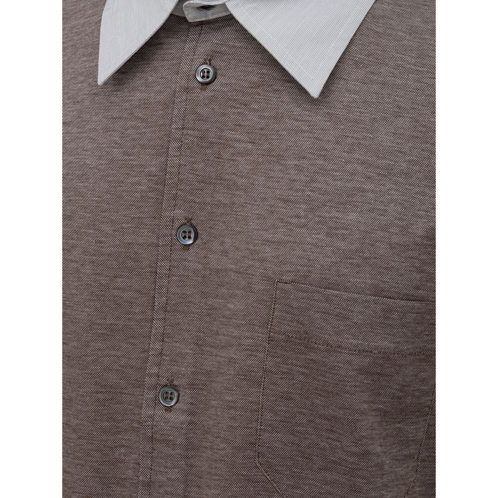 Bicolor Cotton Shortsleeve Shirt