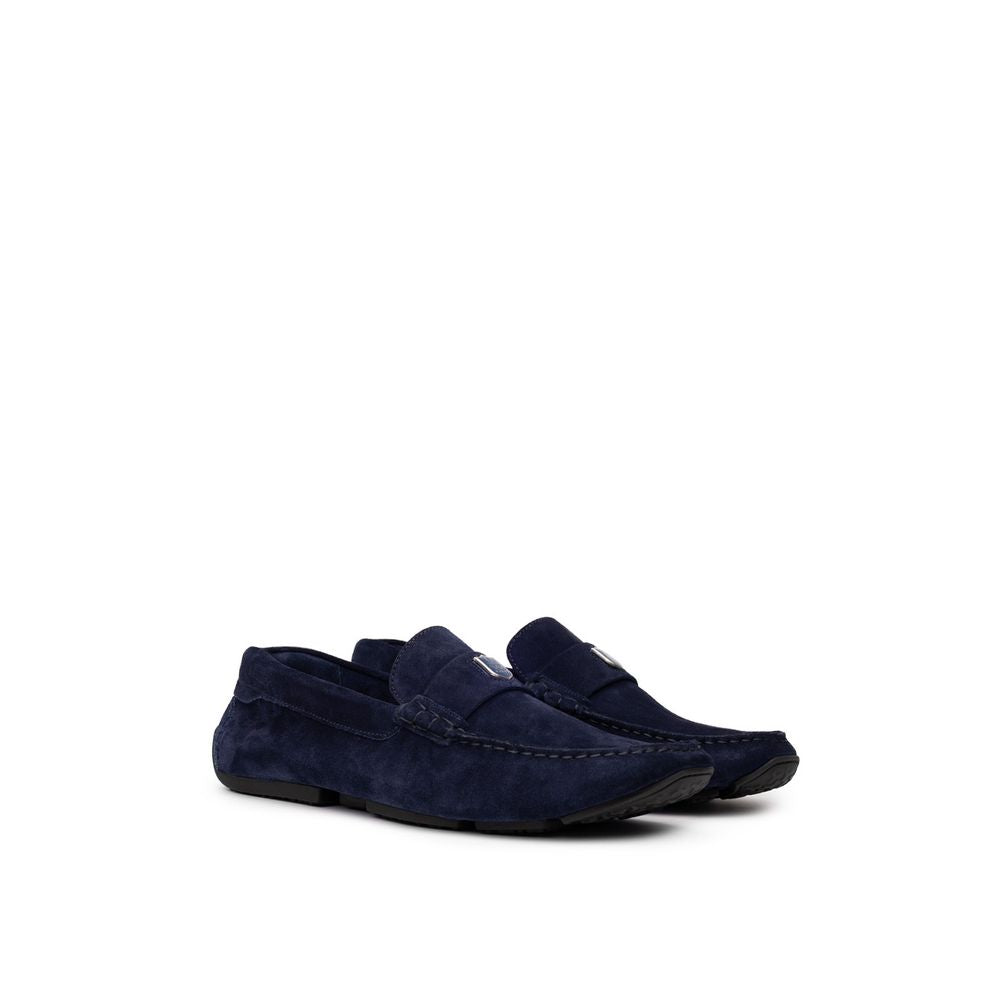 Blue Leather Moccassin