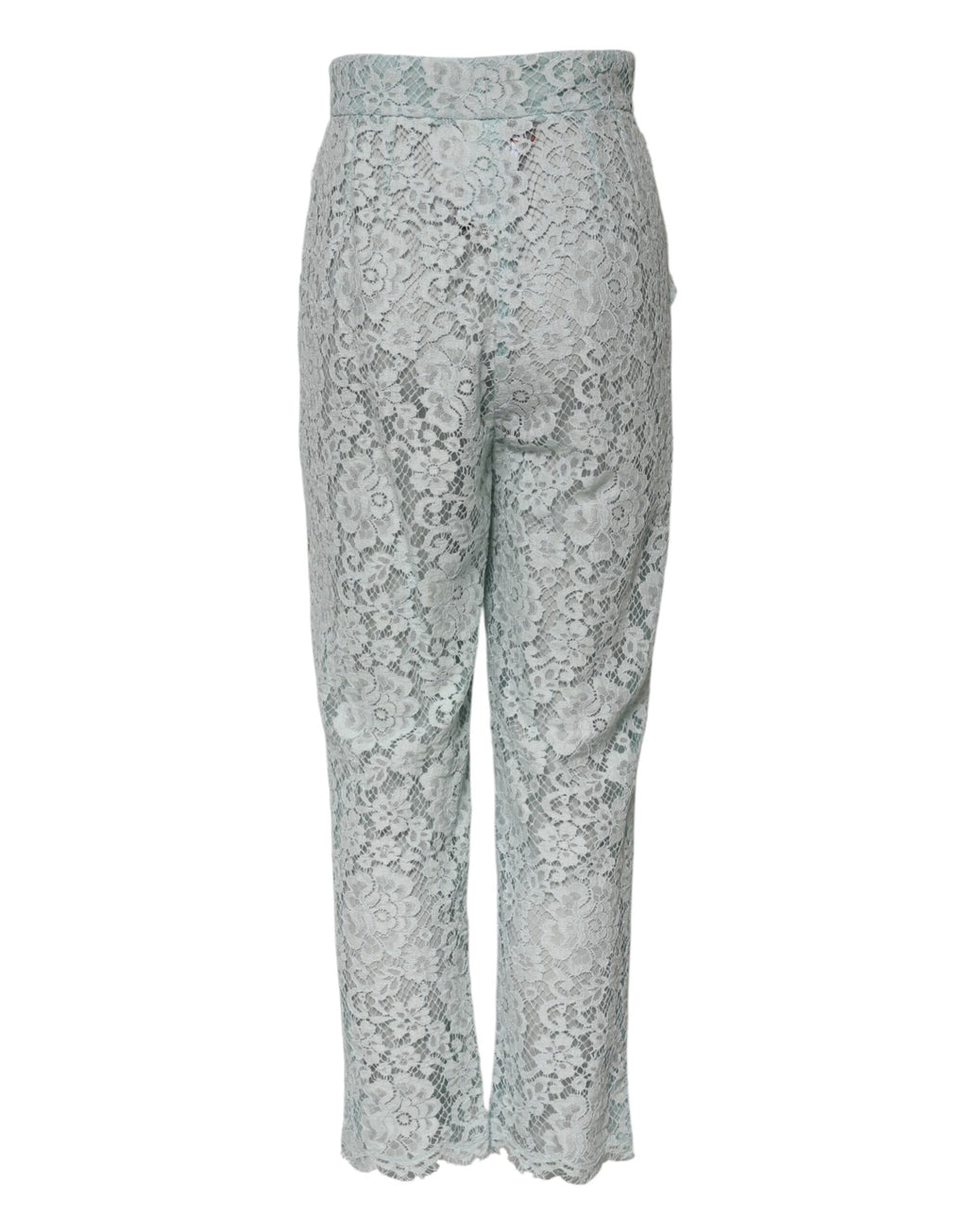 Mint Green Cotton Floral Lace Trousers Pants