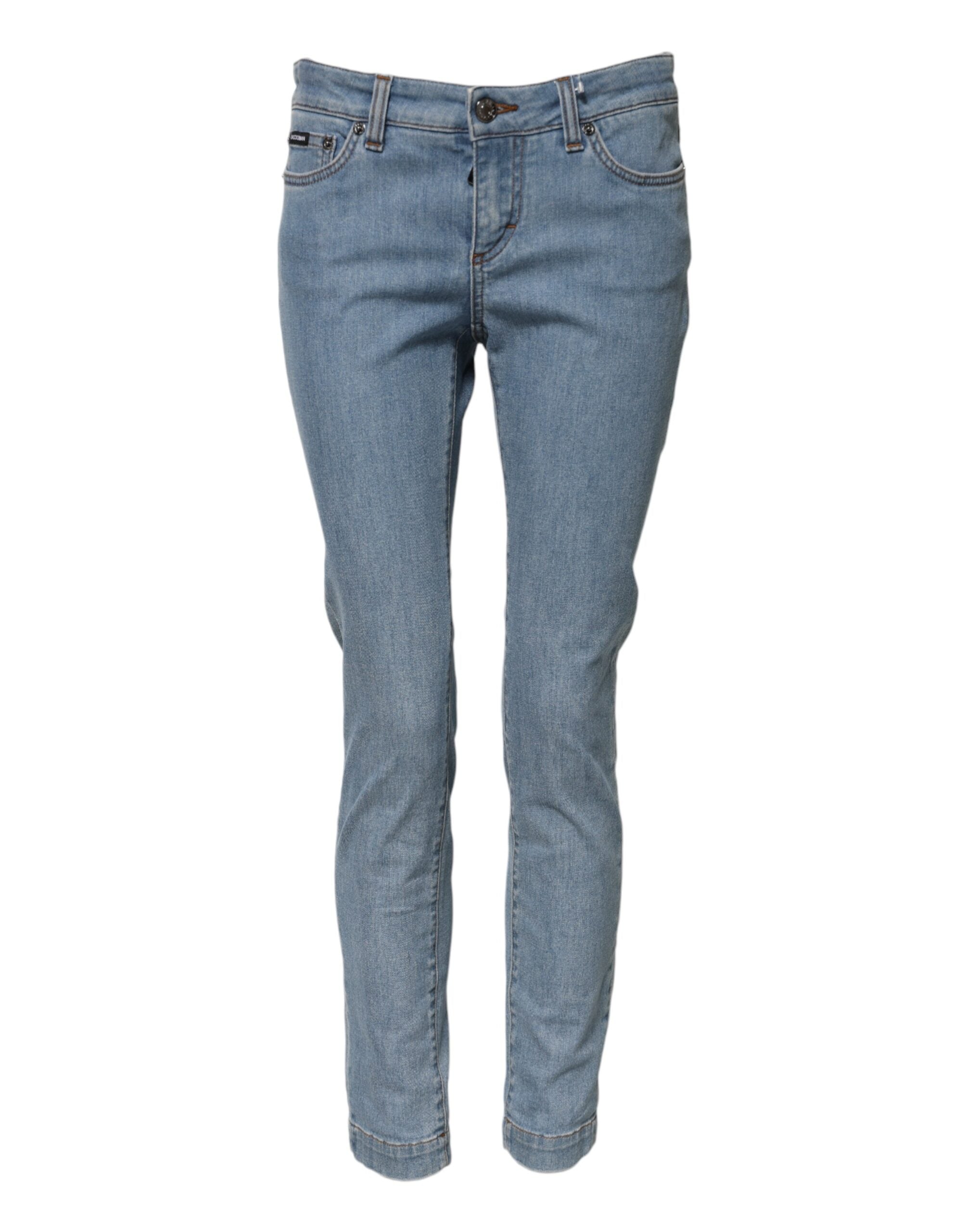 Blue Cotton PRETTY MidWaist Skinny Denim Jeans