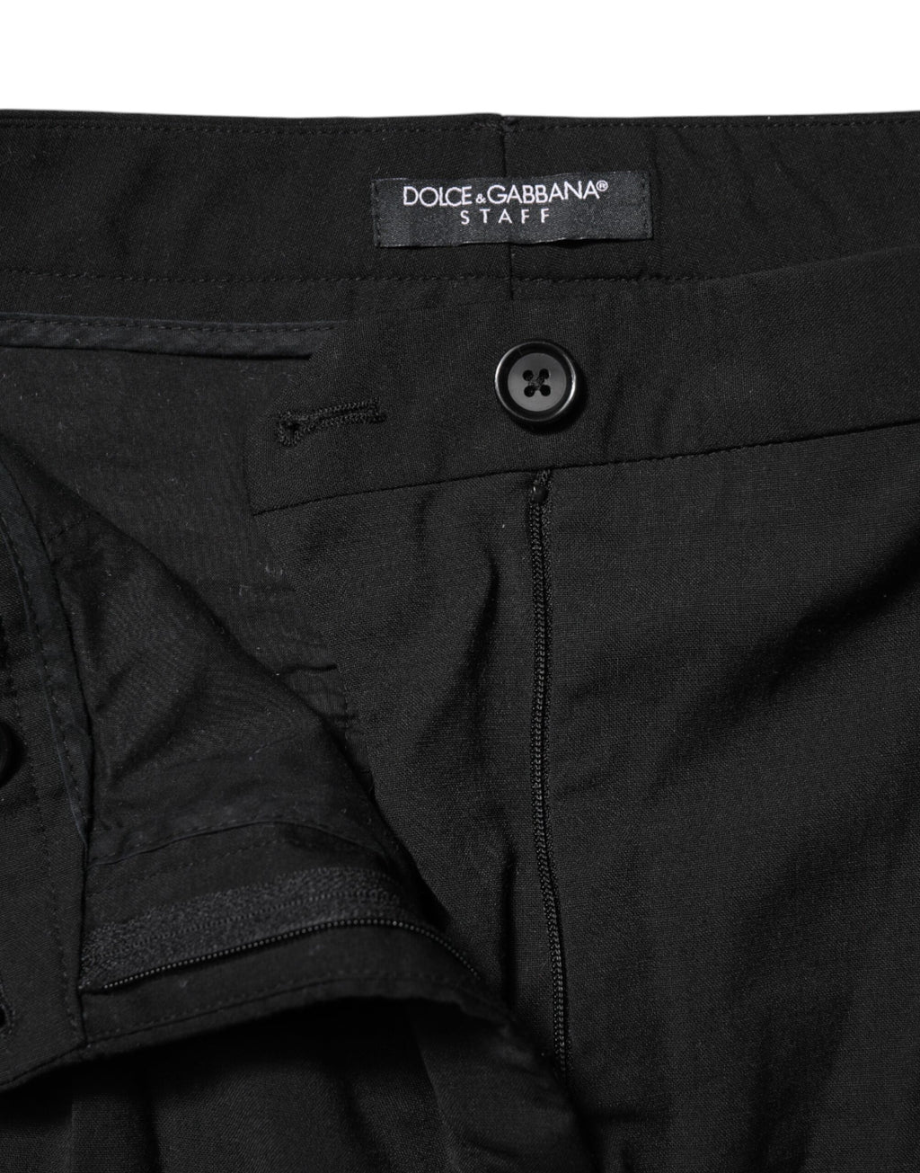 Black STAFF Mid Waist Tapered Pants