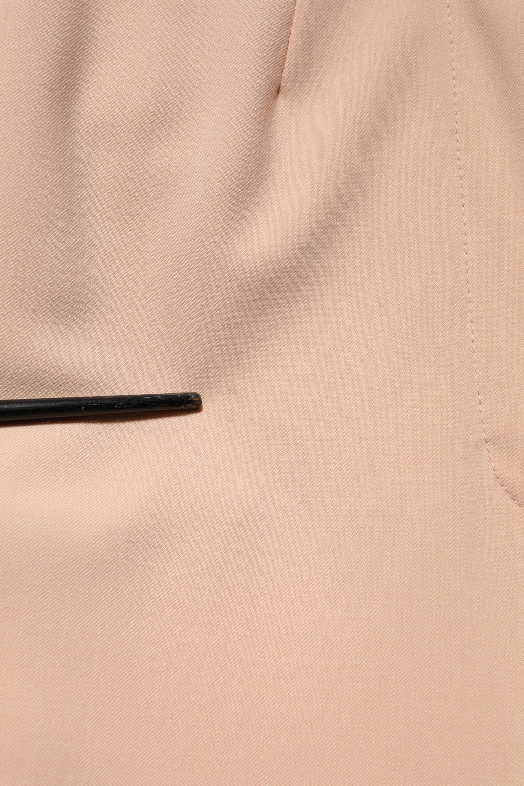 Beige Polyester Mid Waist Tapered Pants