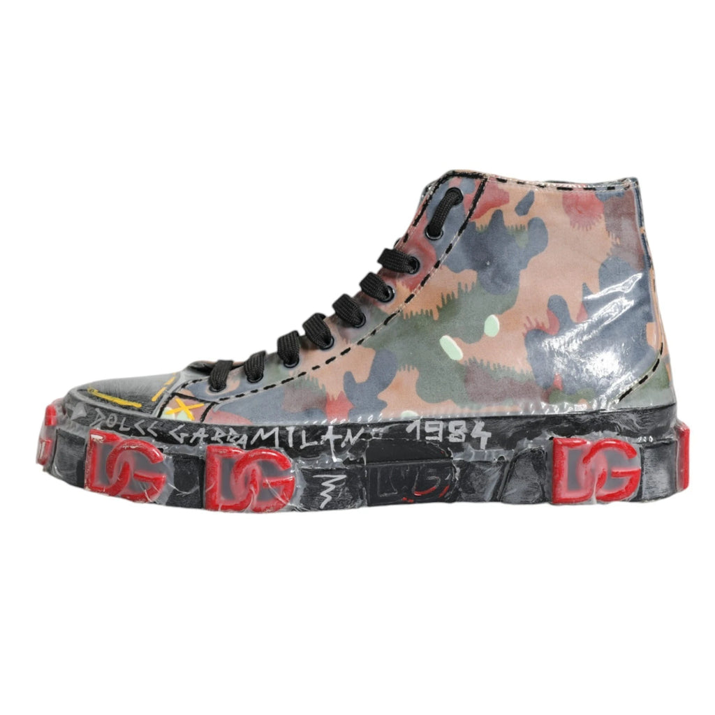 Multicolor Camouflage High Top Sneakers Shoes