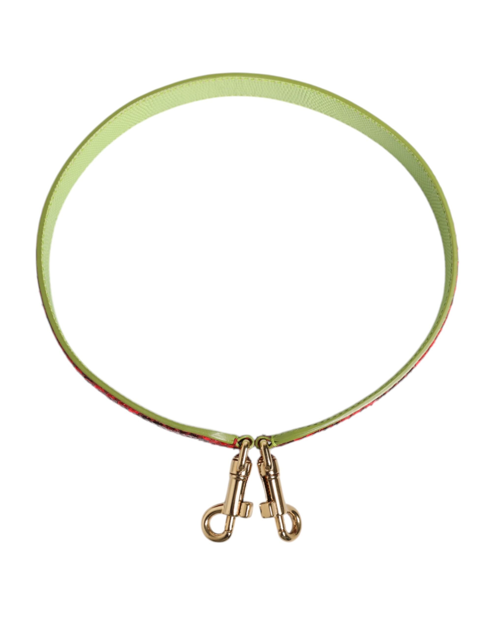 Red Exotic Leather Handbag Accessory Shoulder Strap