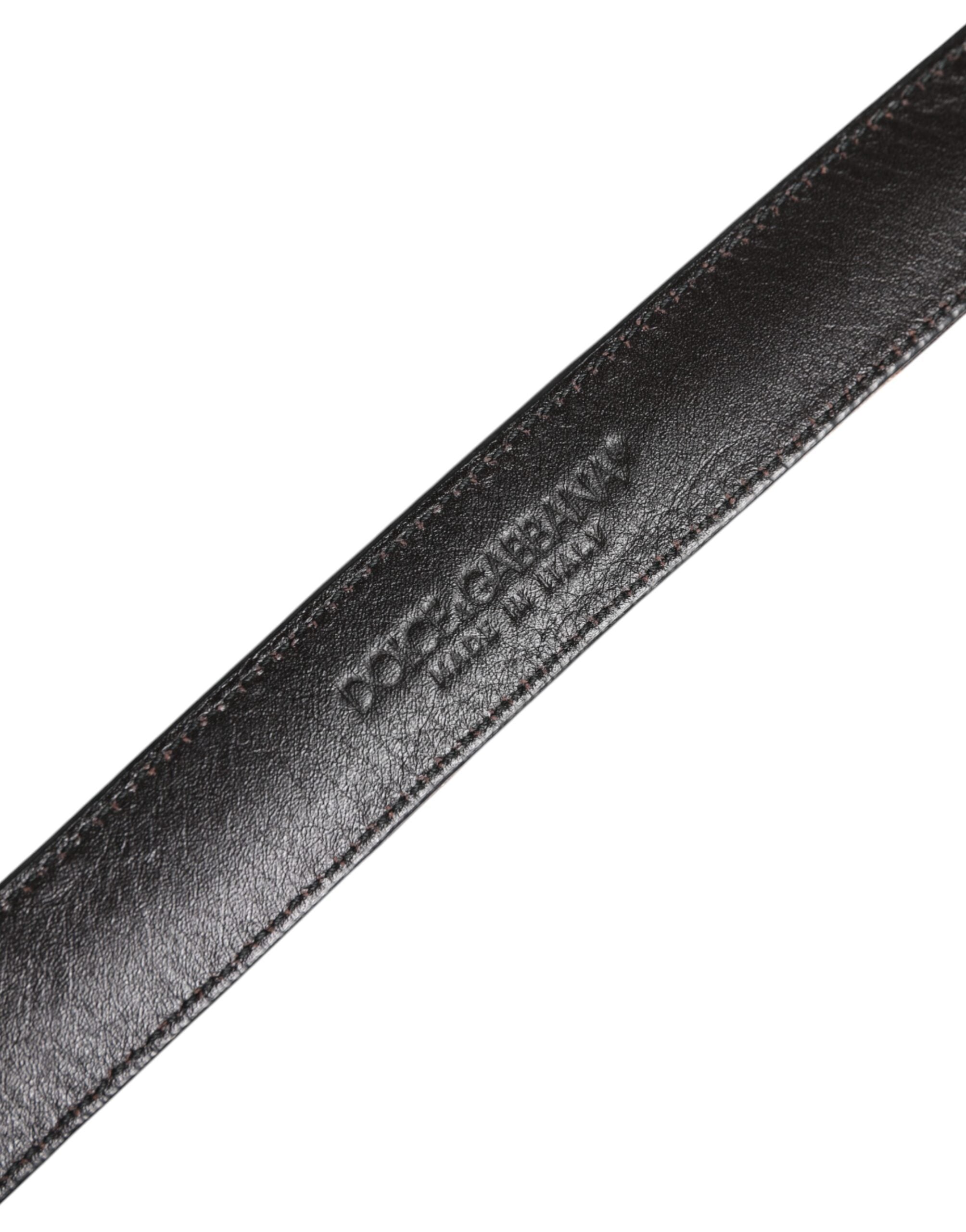 Brown Leopard Silver Metal Buckle Belt