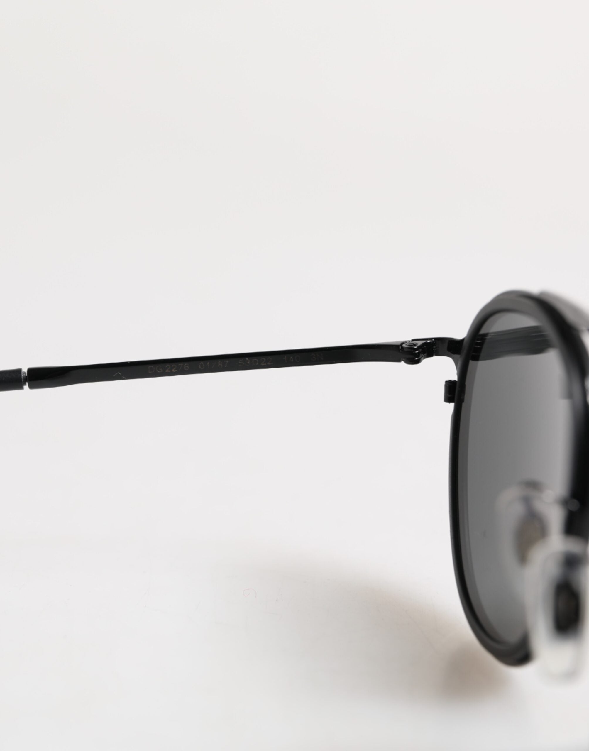 Black Metal Frame Round DG2276 Eyewear Shades Sunglasses