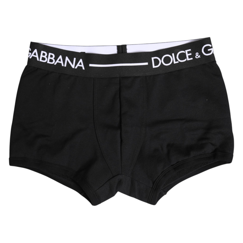Black Cotton Stretch Regular Boxer Underwear